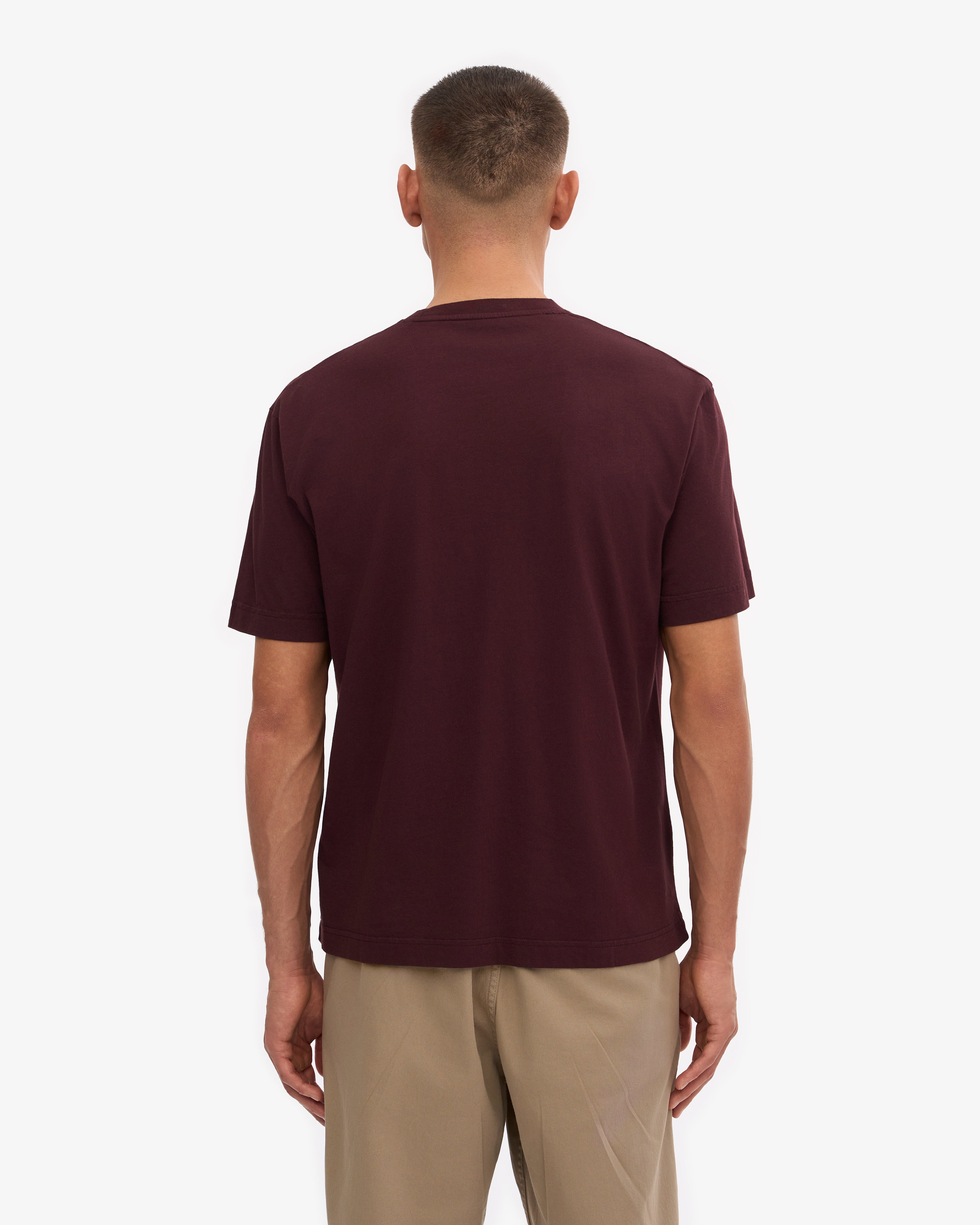 Oversized Organic T-Shirt - Oxblood Red XS