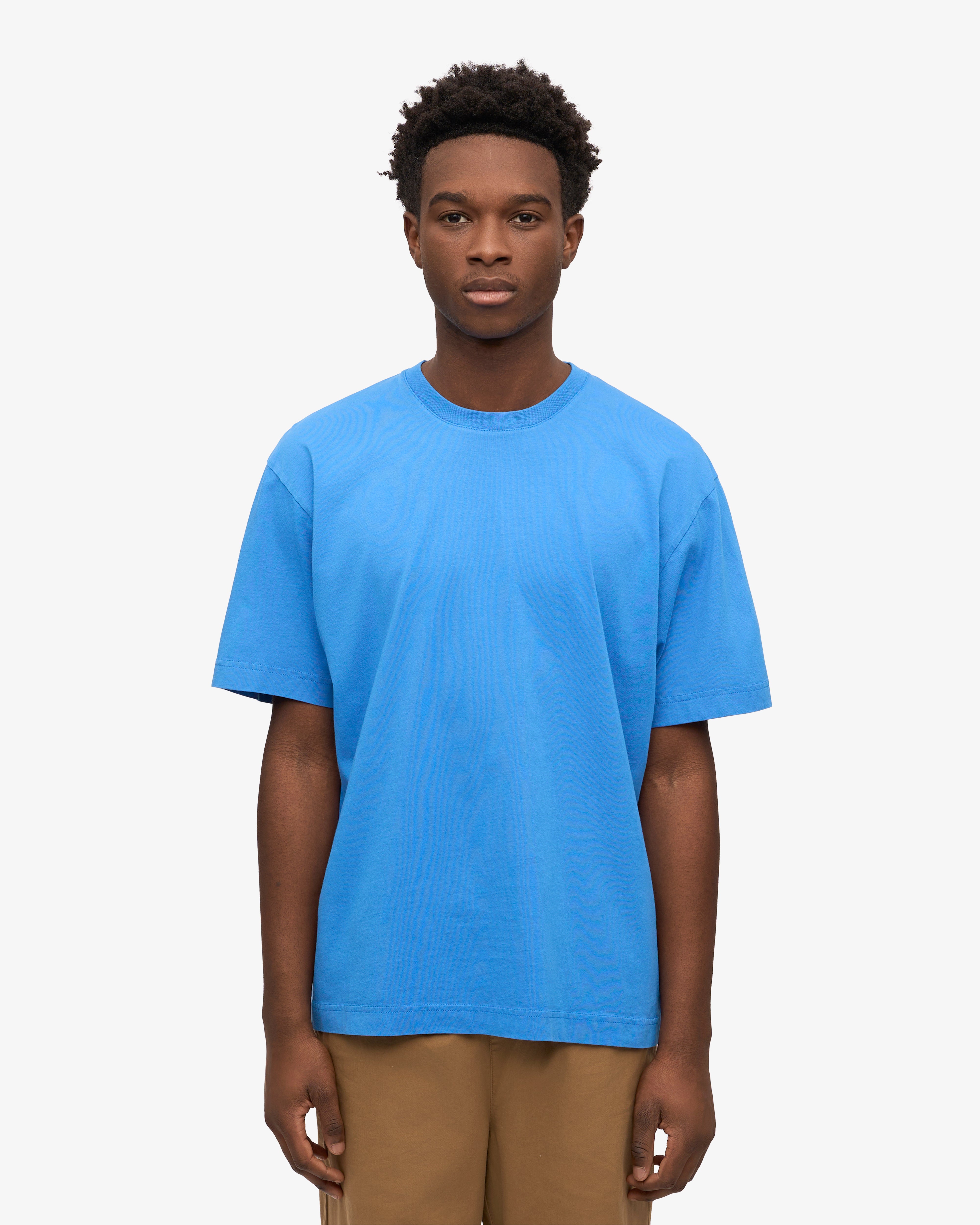 Oversized Organic T-Shirt - Pacific Blue XS