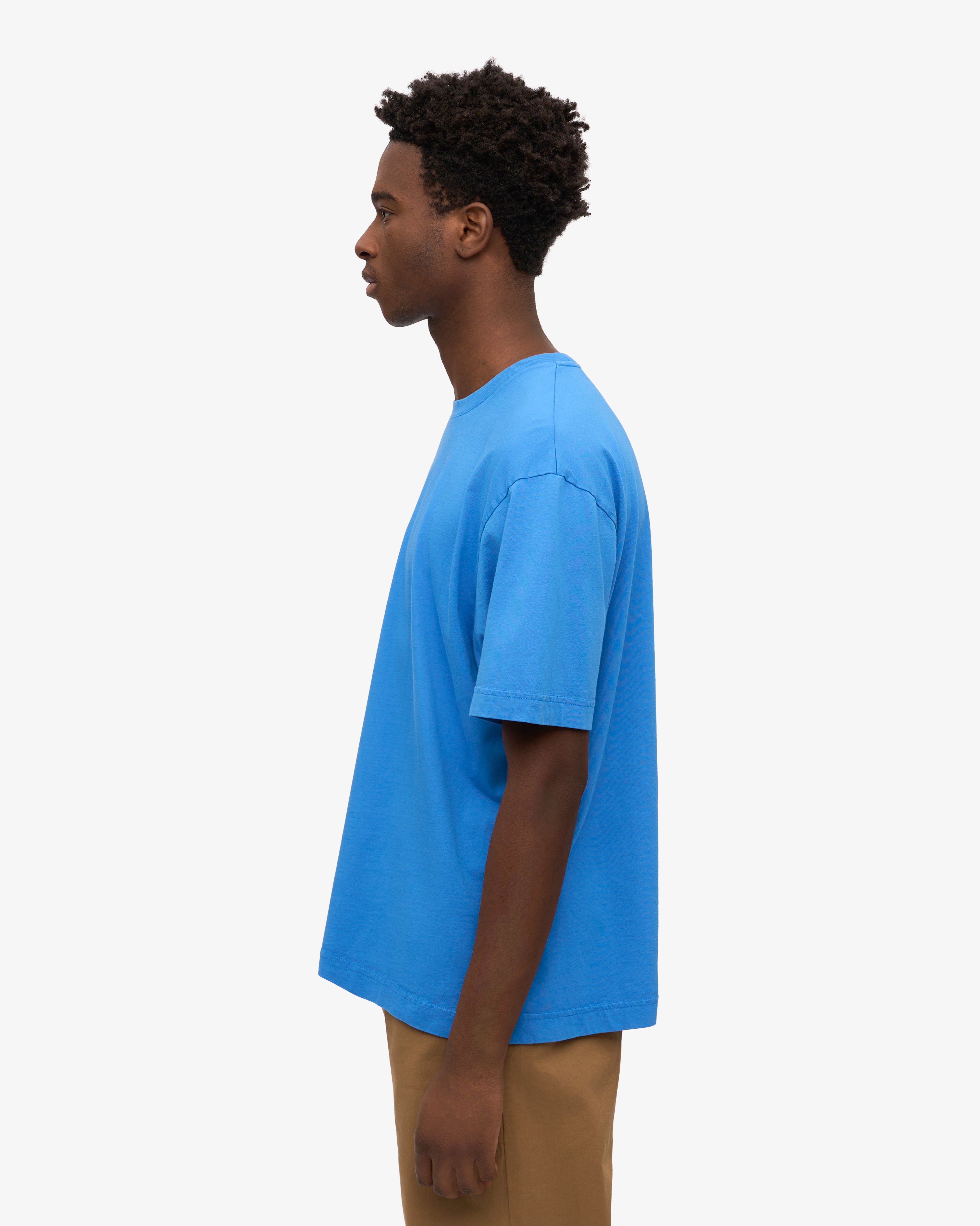 Oversized Organic T-Shirt - Pacific Blue XS