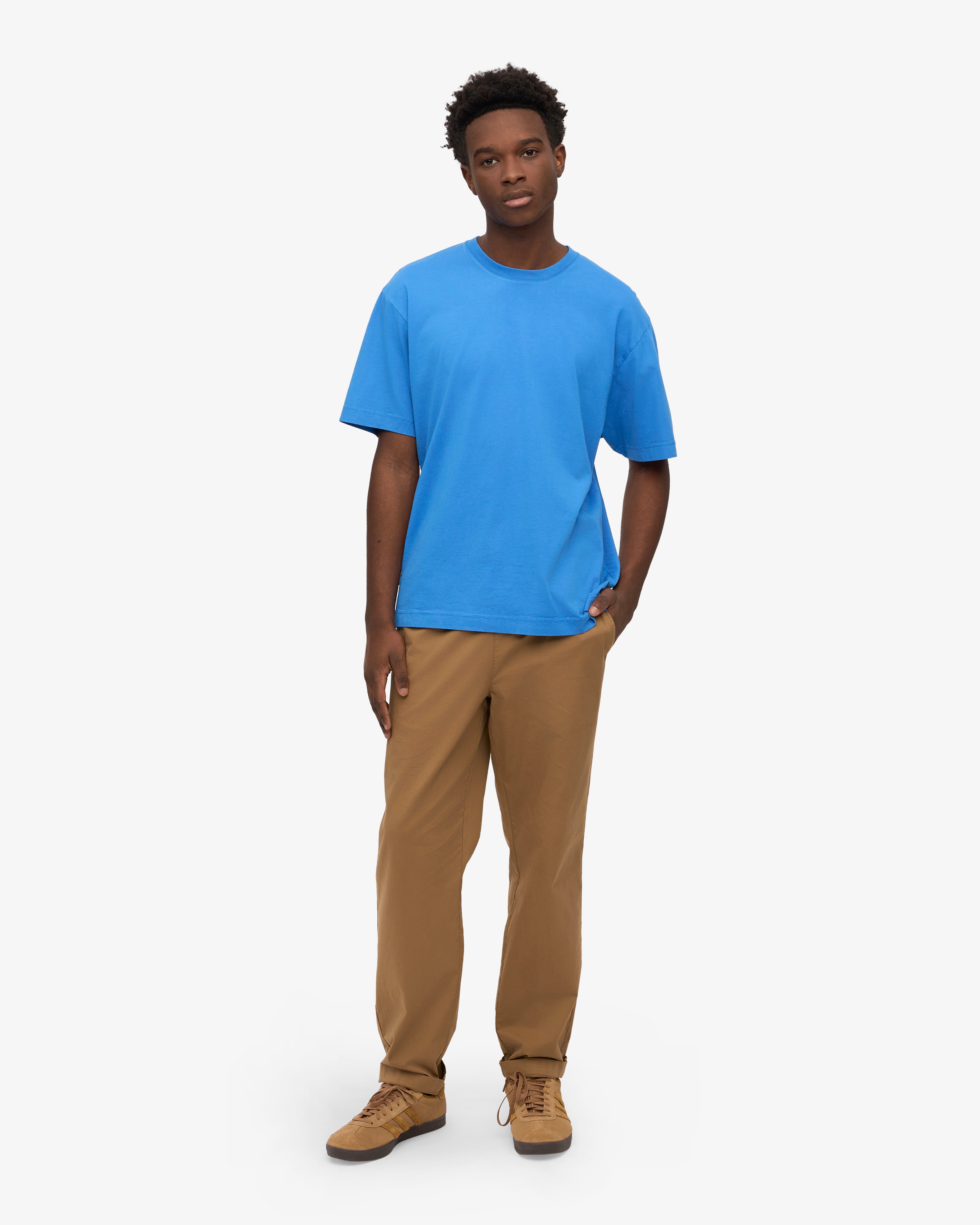 Oversized Organic T-Shirt - Pacific Blue XS