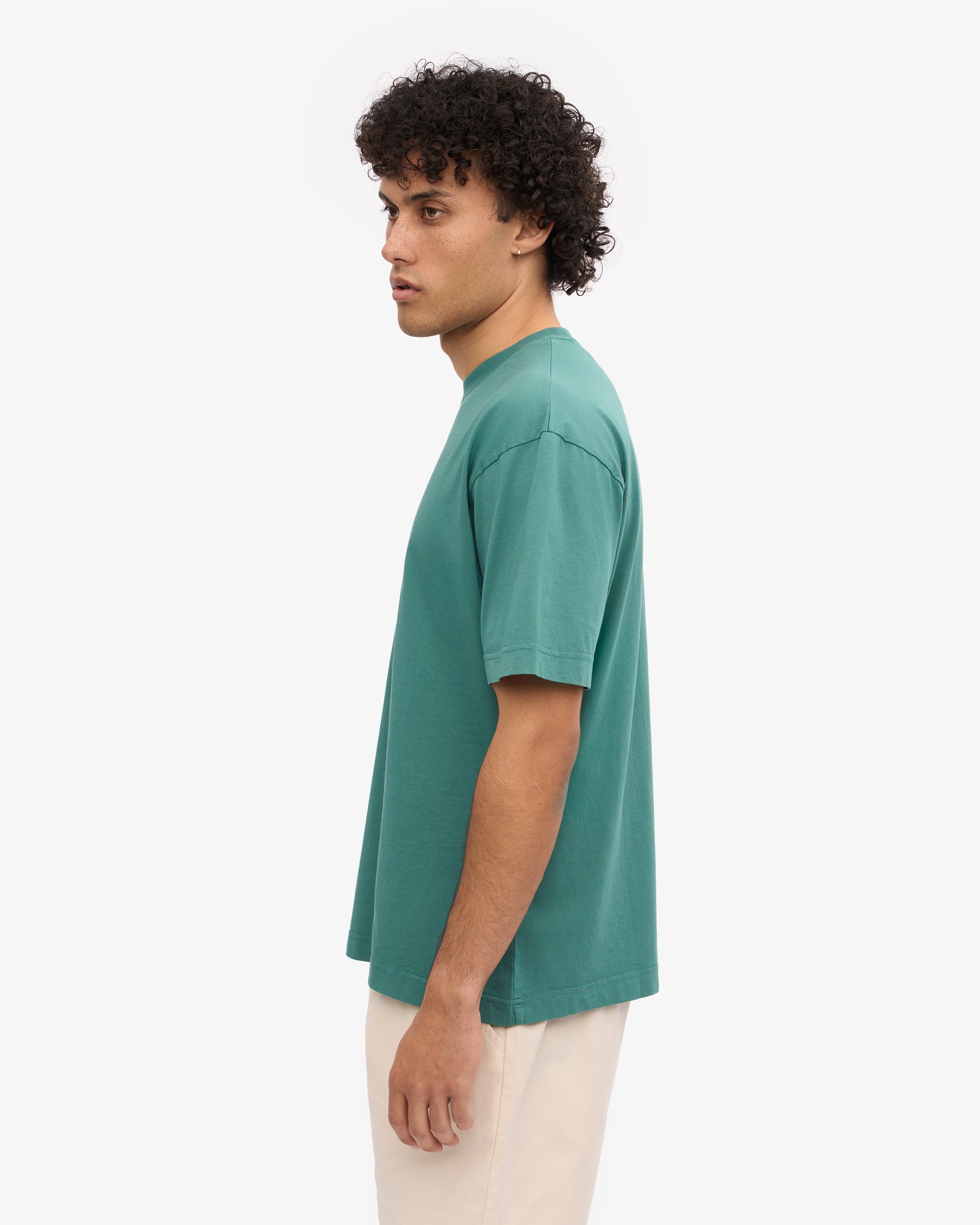 Oversized Organic T-Shirt - Pine Green XS