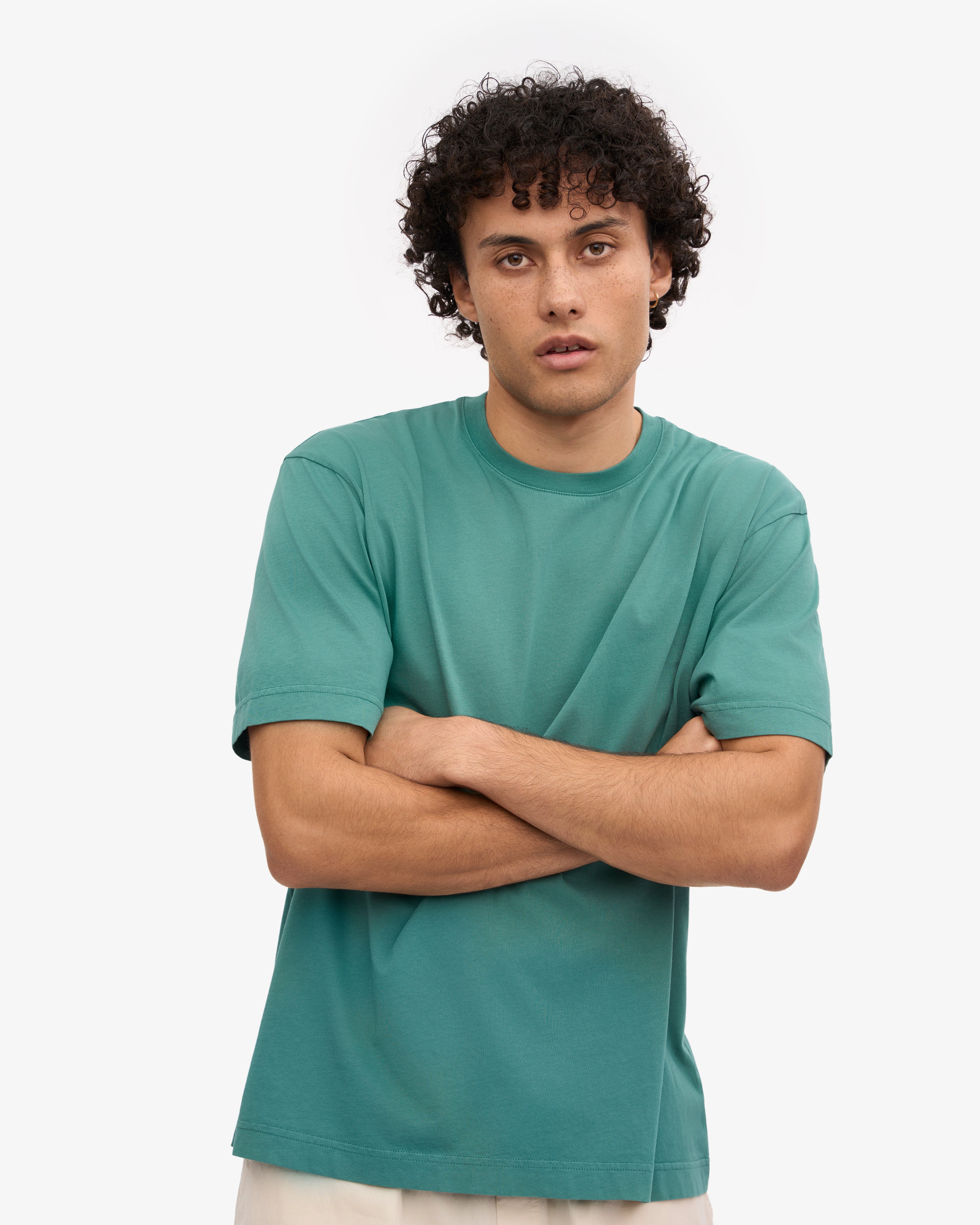 Oversized Organic T-Shirt - Pine Green XS