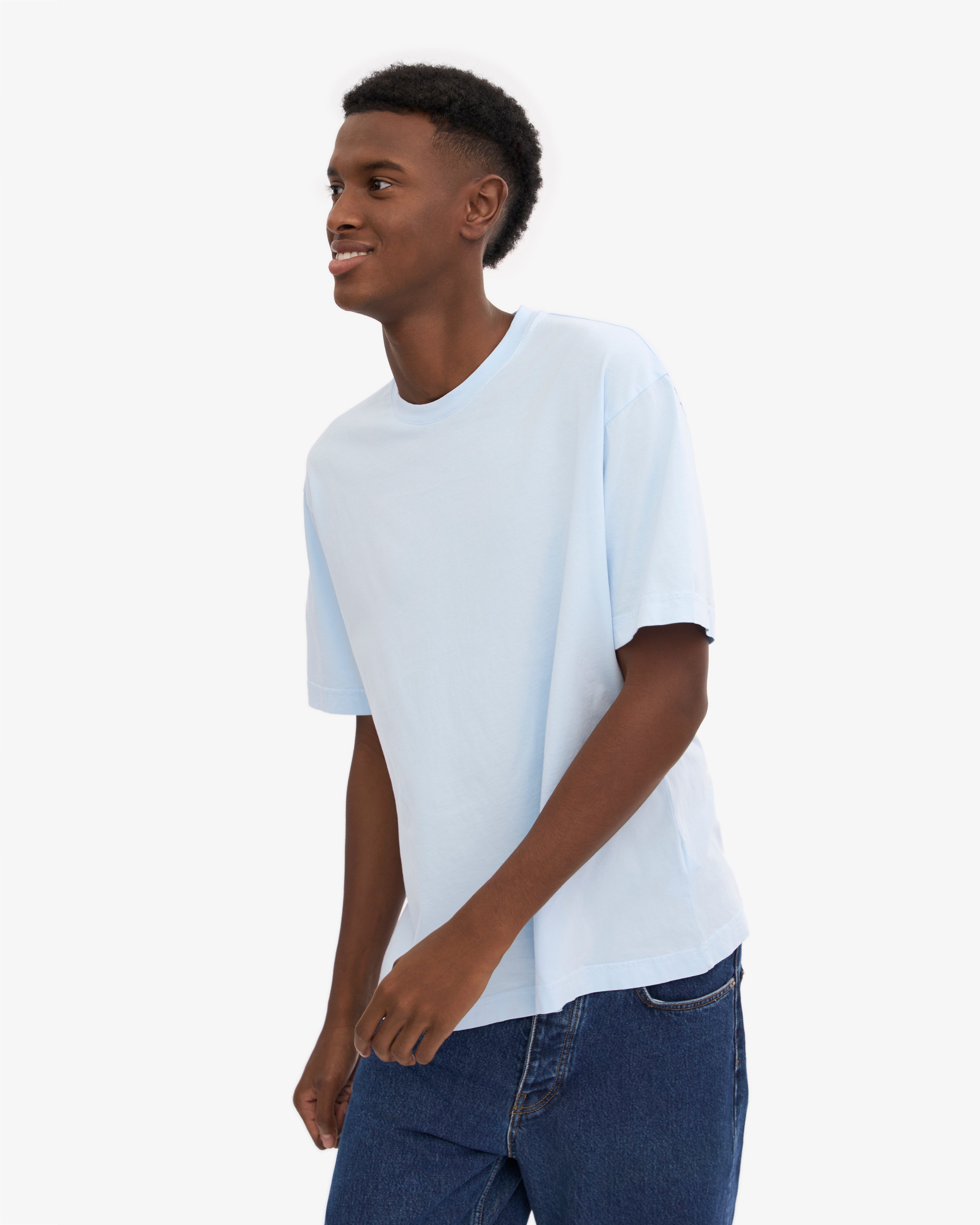 Oversized Organic T-Shirt - Polar Blue XS