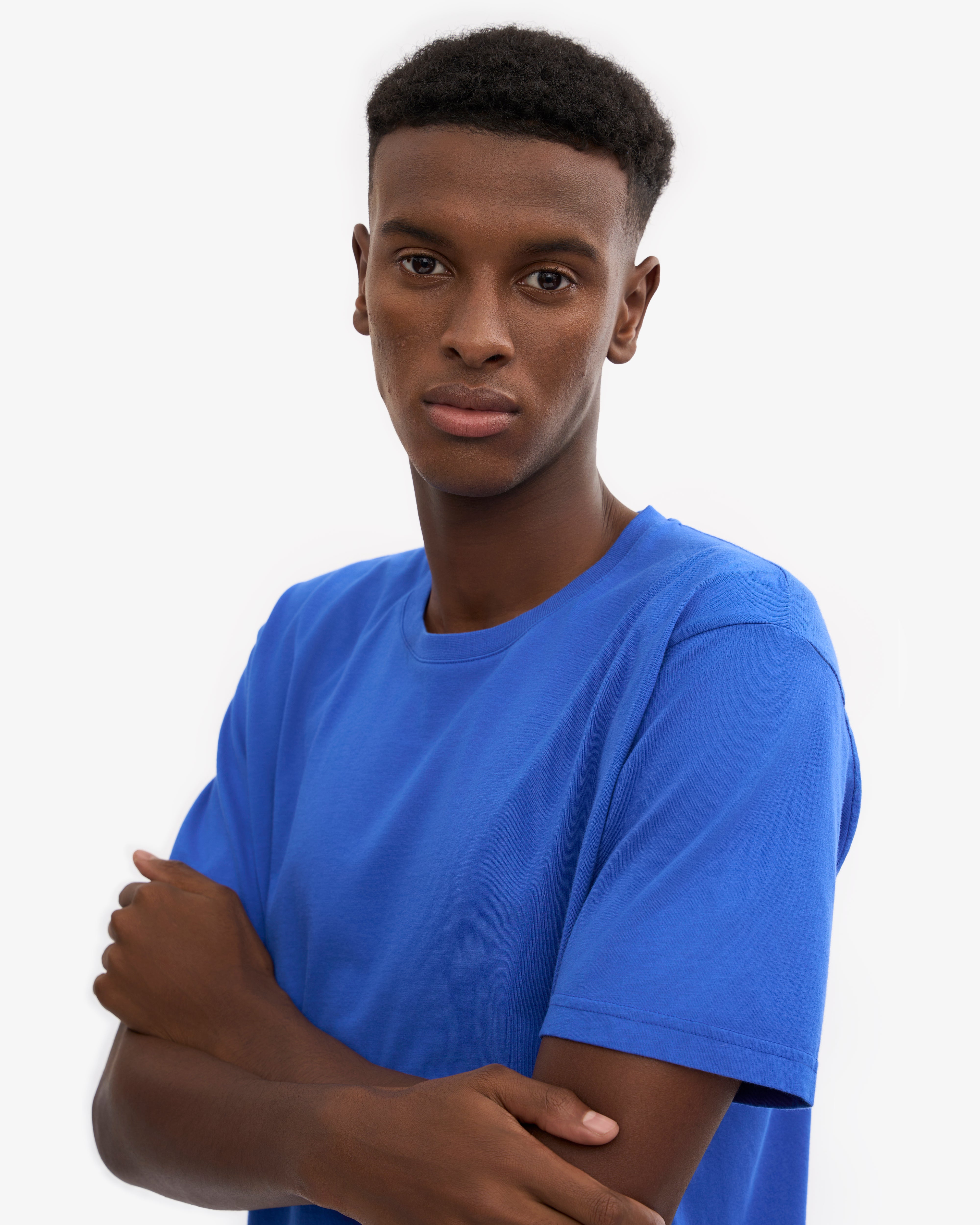 Oversized Organic T-Shirt - Sapphire Blue XS
