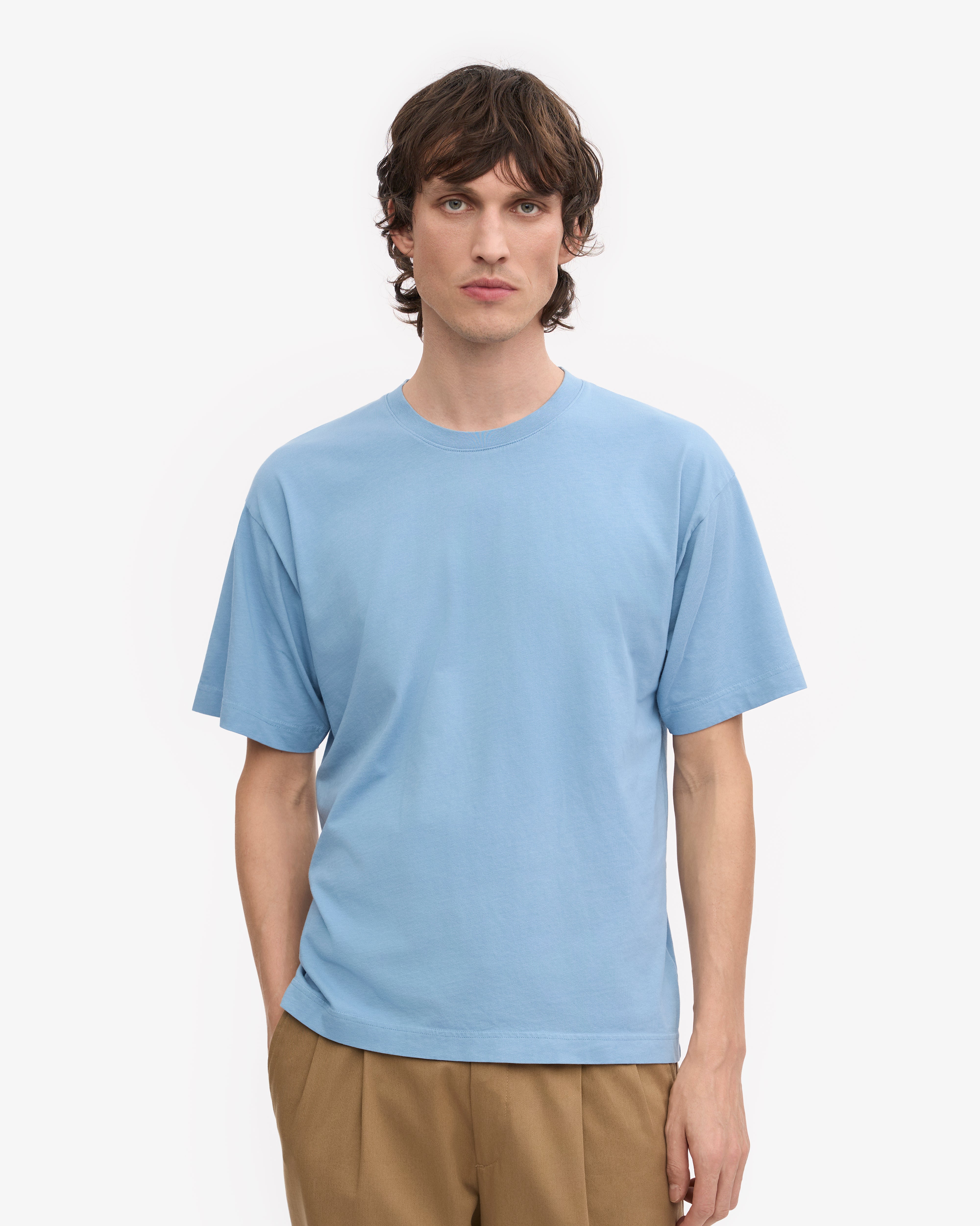 Oversized Organic T-Shirt - Seaside Blue XS