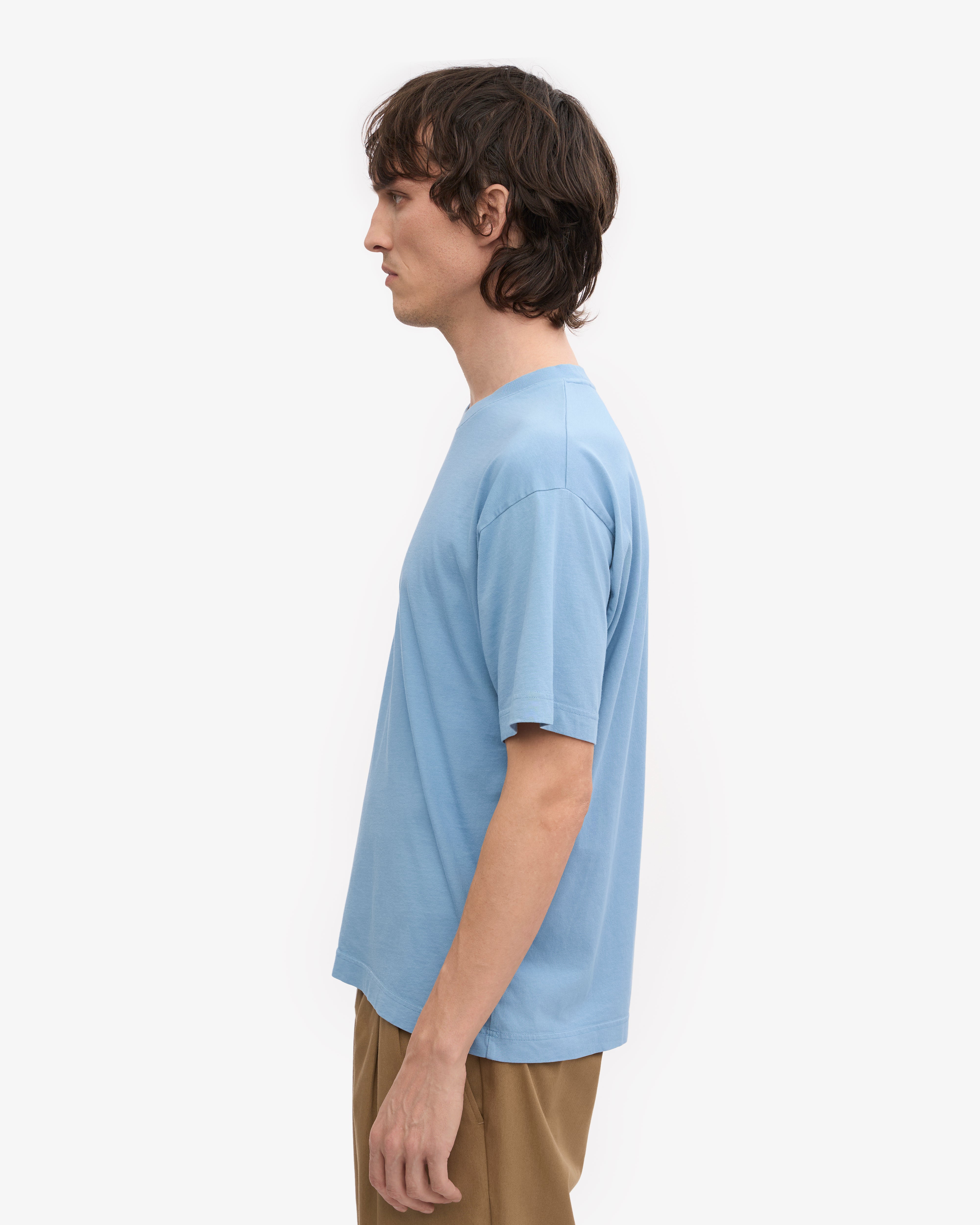 Oversized Organic T-Shirt - Seaside Blue XS