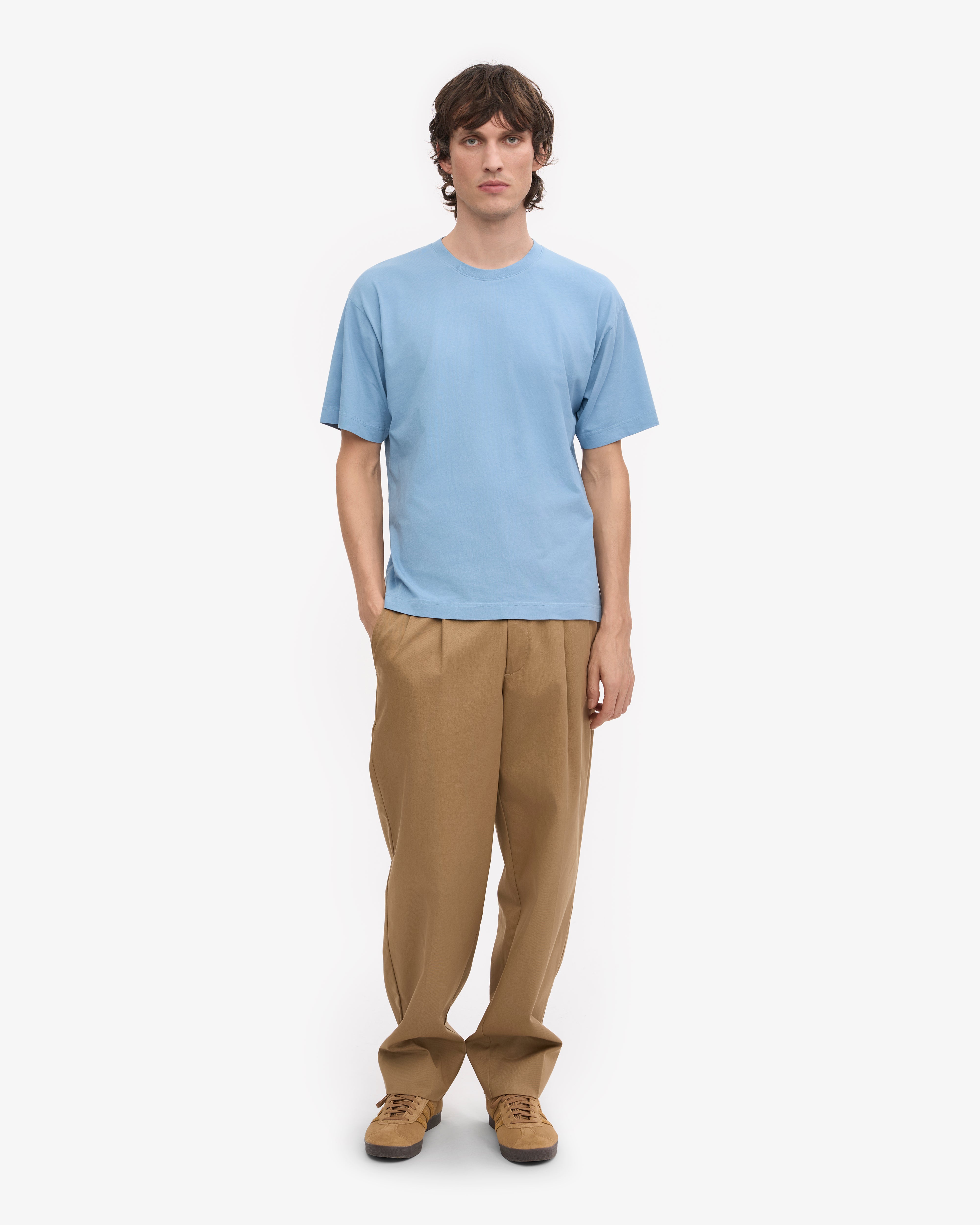 Oversized Organic T-Shirt - Seaside Blue XS