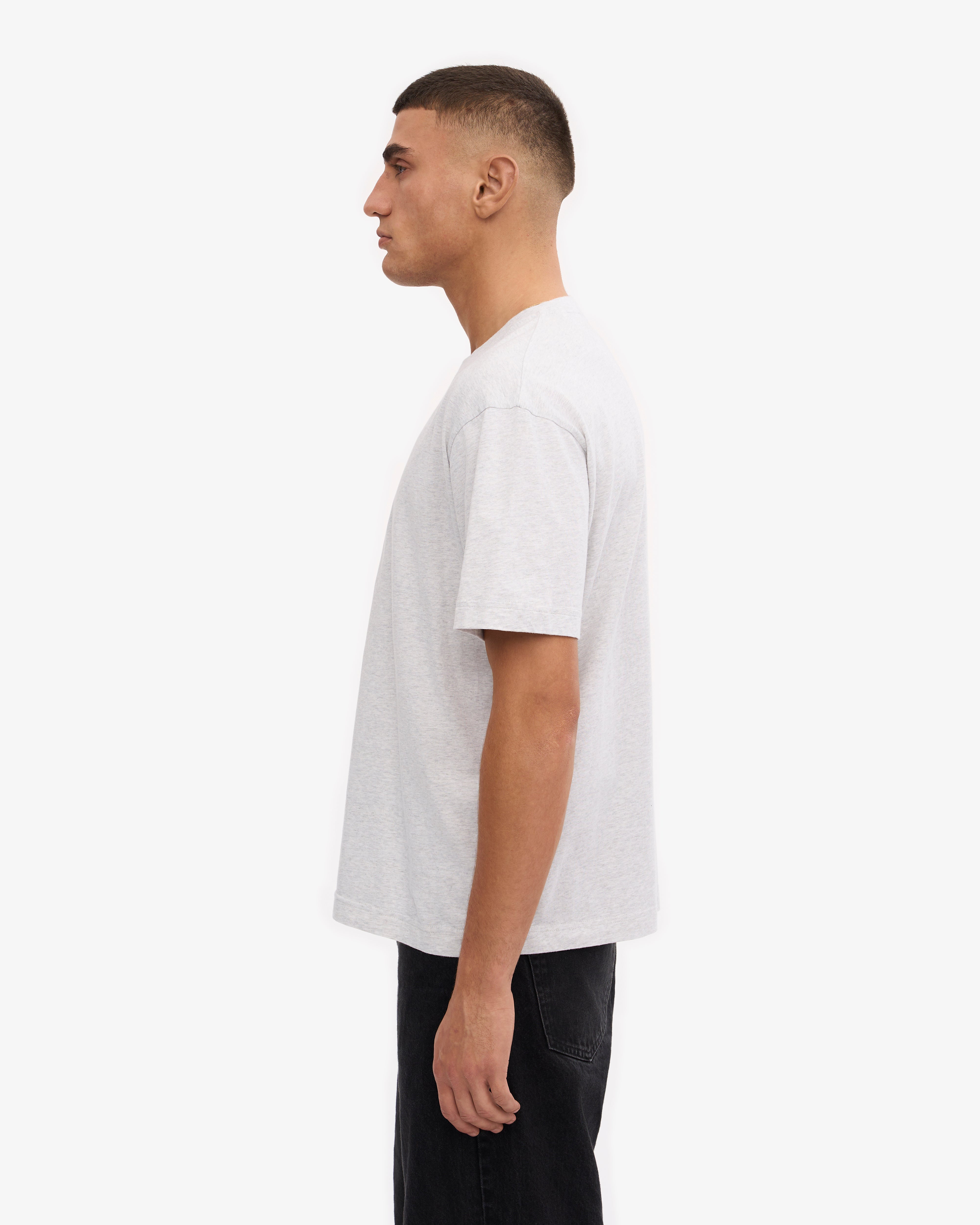 Oversized Organic T-Shirt - Snow Melange XS