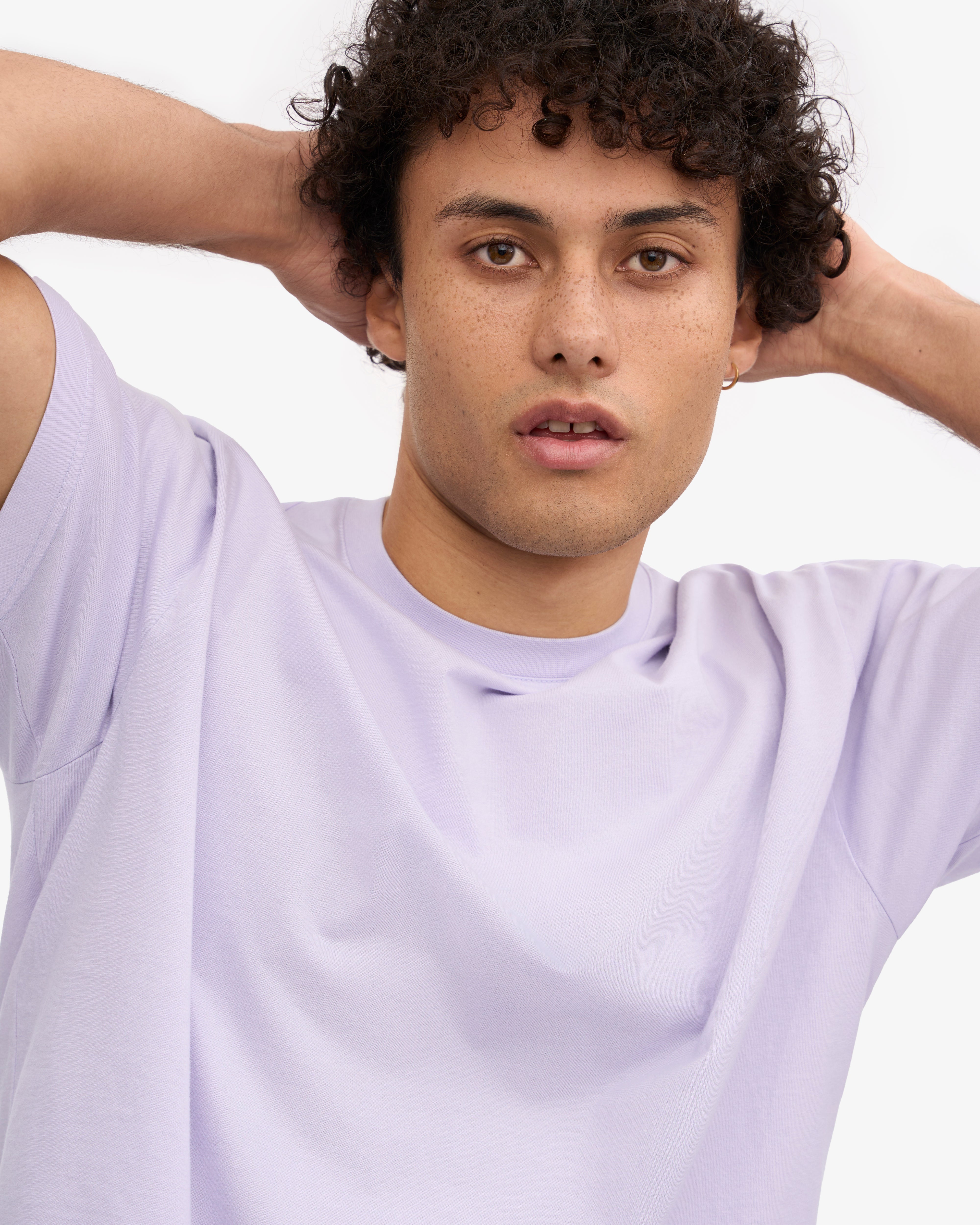 Oversized Organic T-Shirt - Soft Lavender XS