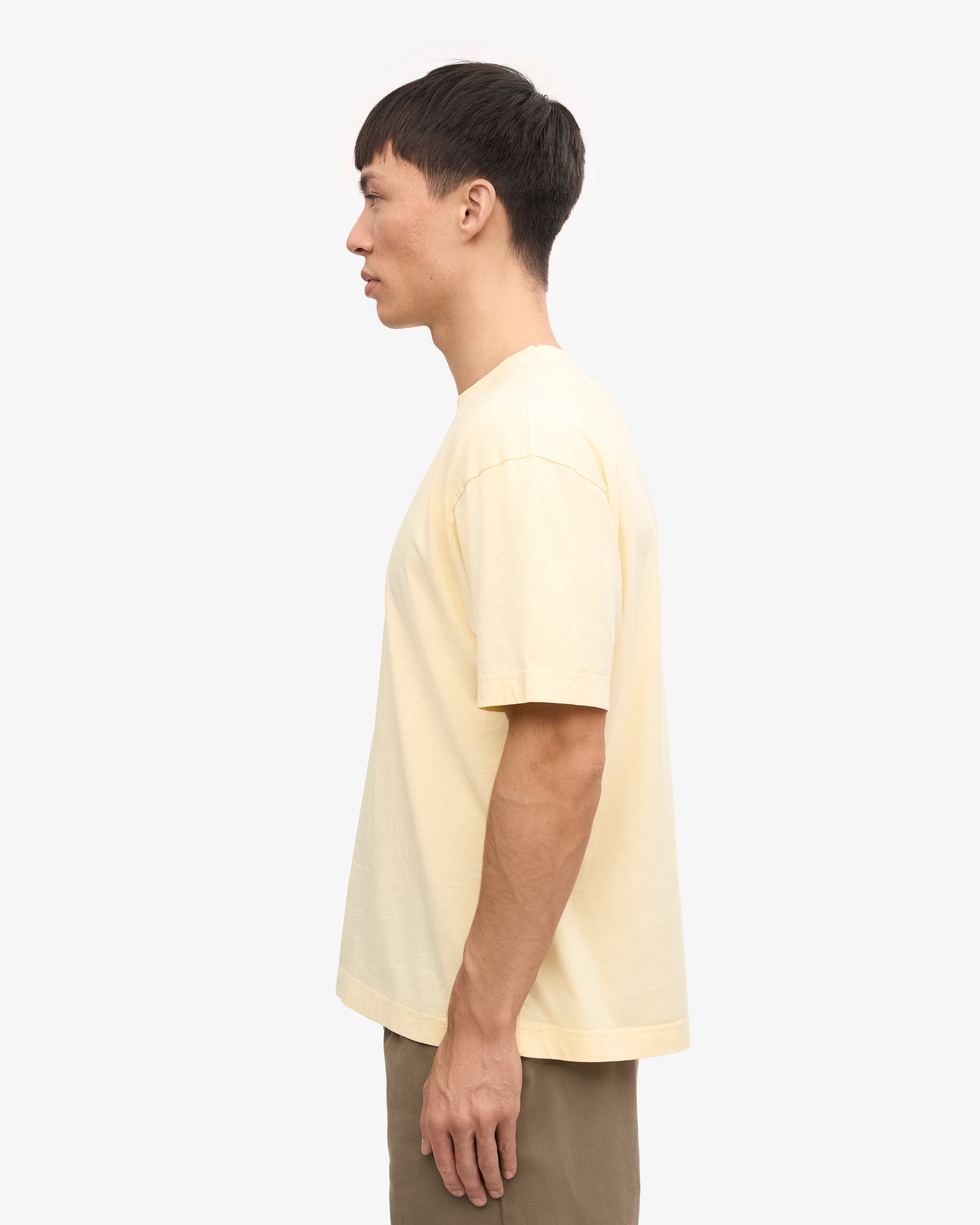 Oversized Organic T-Shirt - Soft Yellow XS