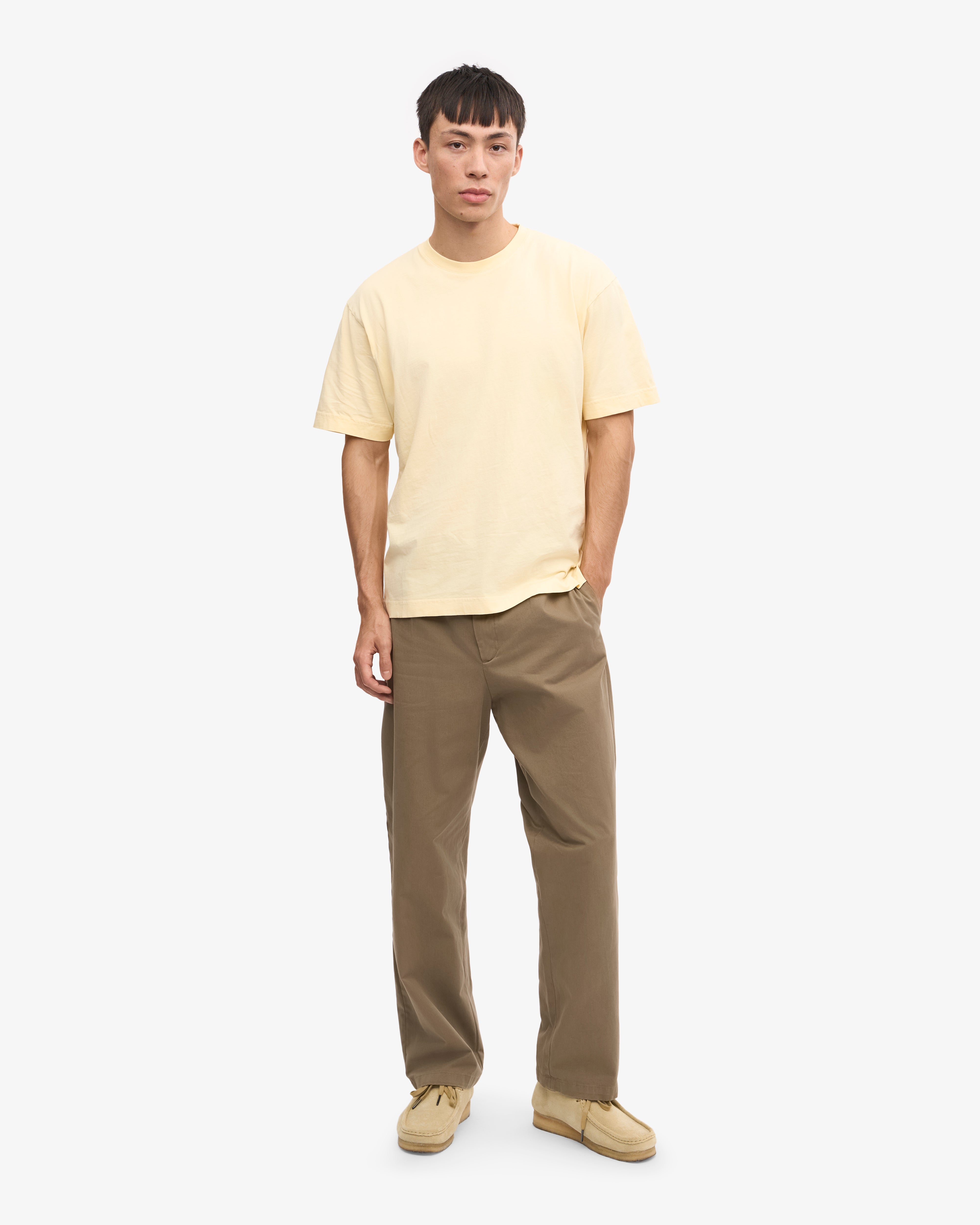 Oversized Organic T-Shirt - Soft Yellow XS