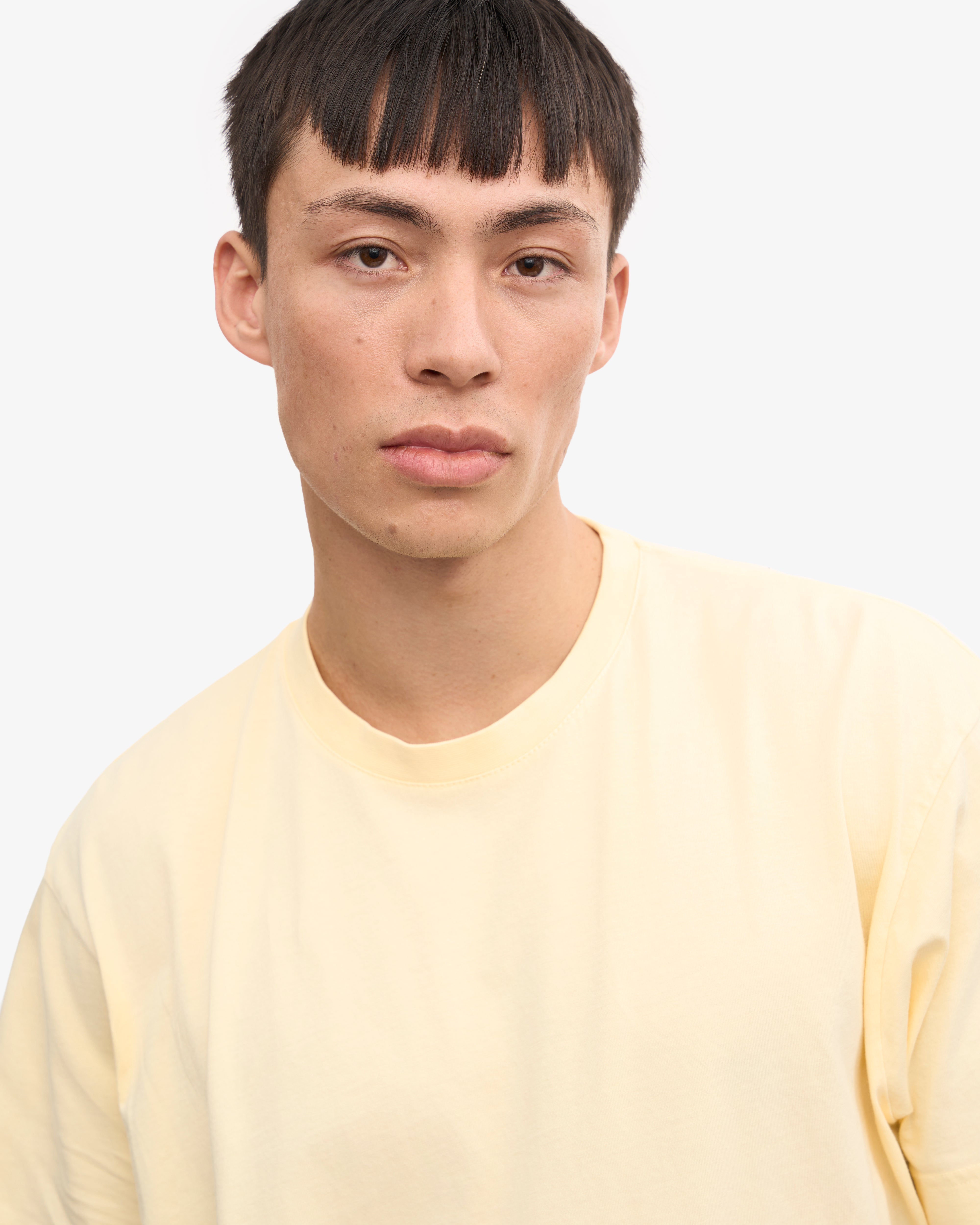 Oversized Organic T-Shirt - Soft Yellow XS