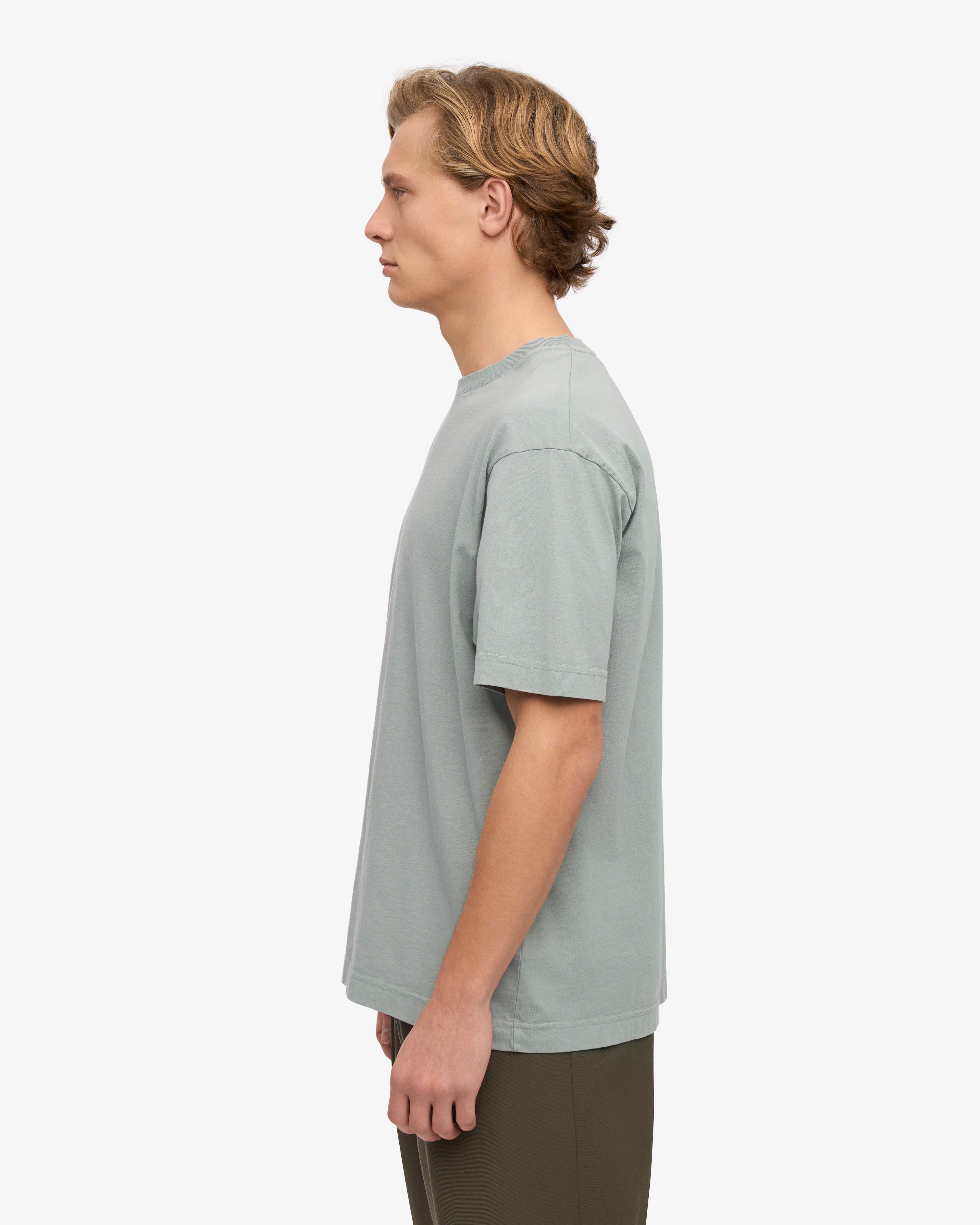 Oversized Organic T-Shirt - Steel Blue XS
