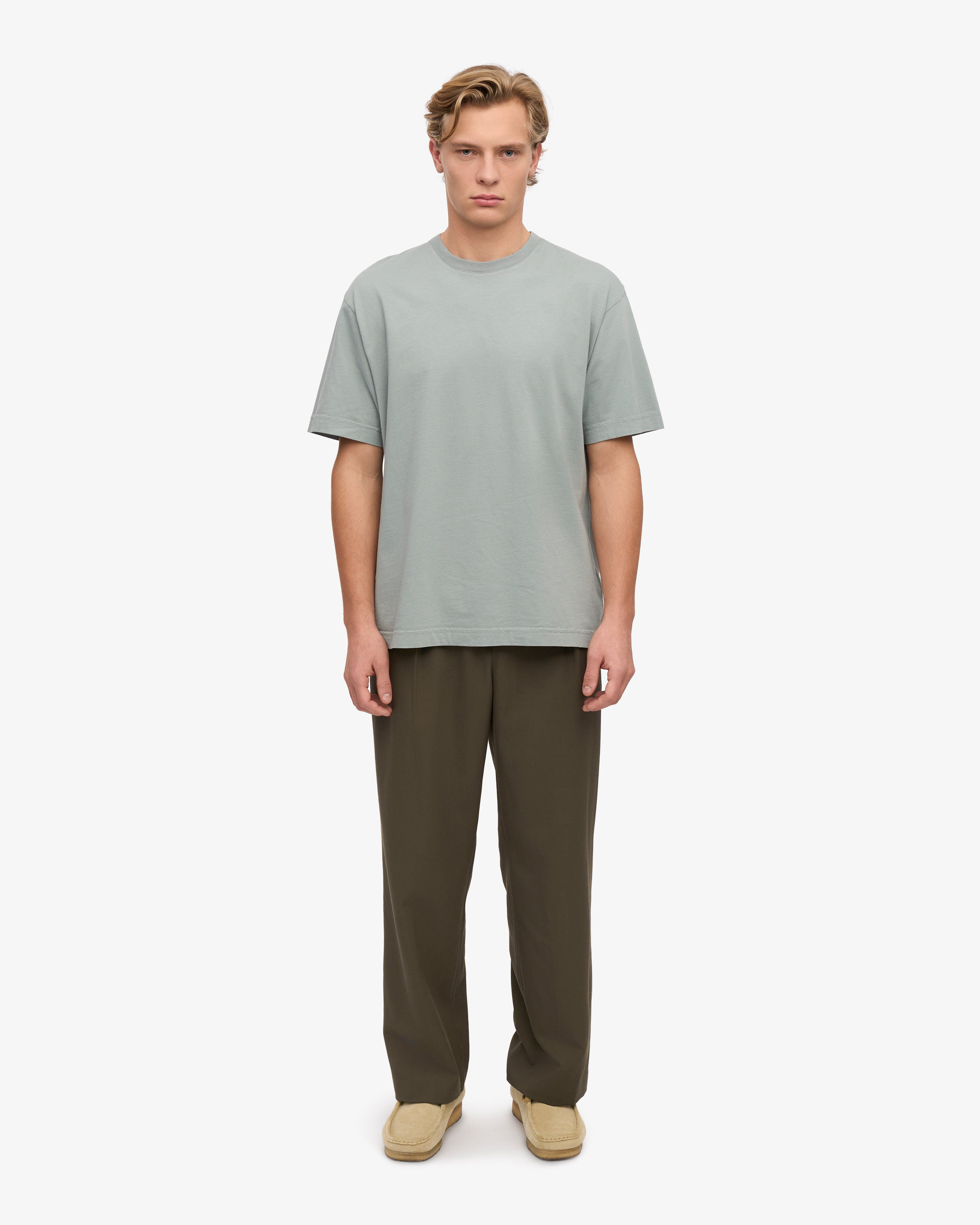 Oversized Organic T-Shirt - Steel Blue XS