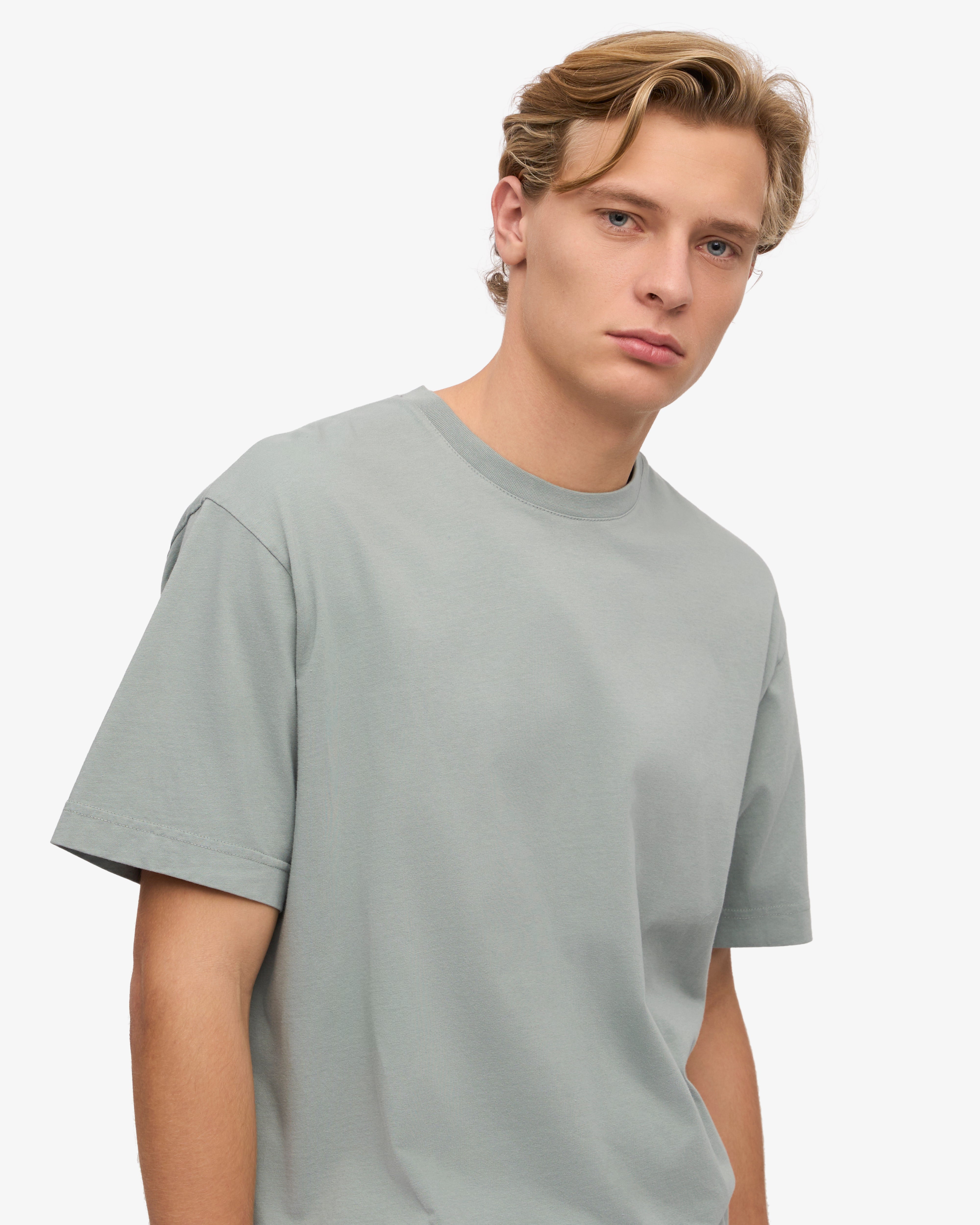 Oversized Organic T-Shirt - Steel Blue XS