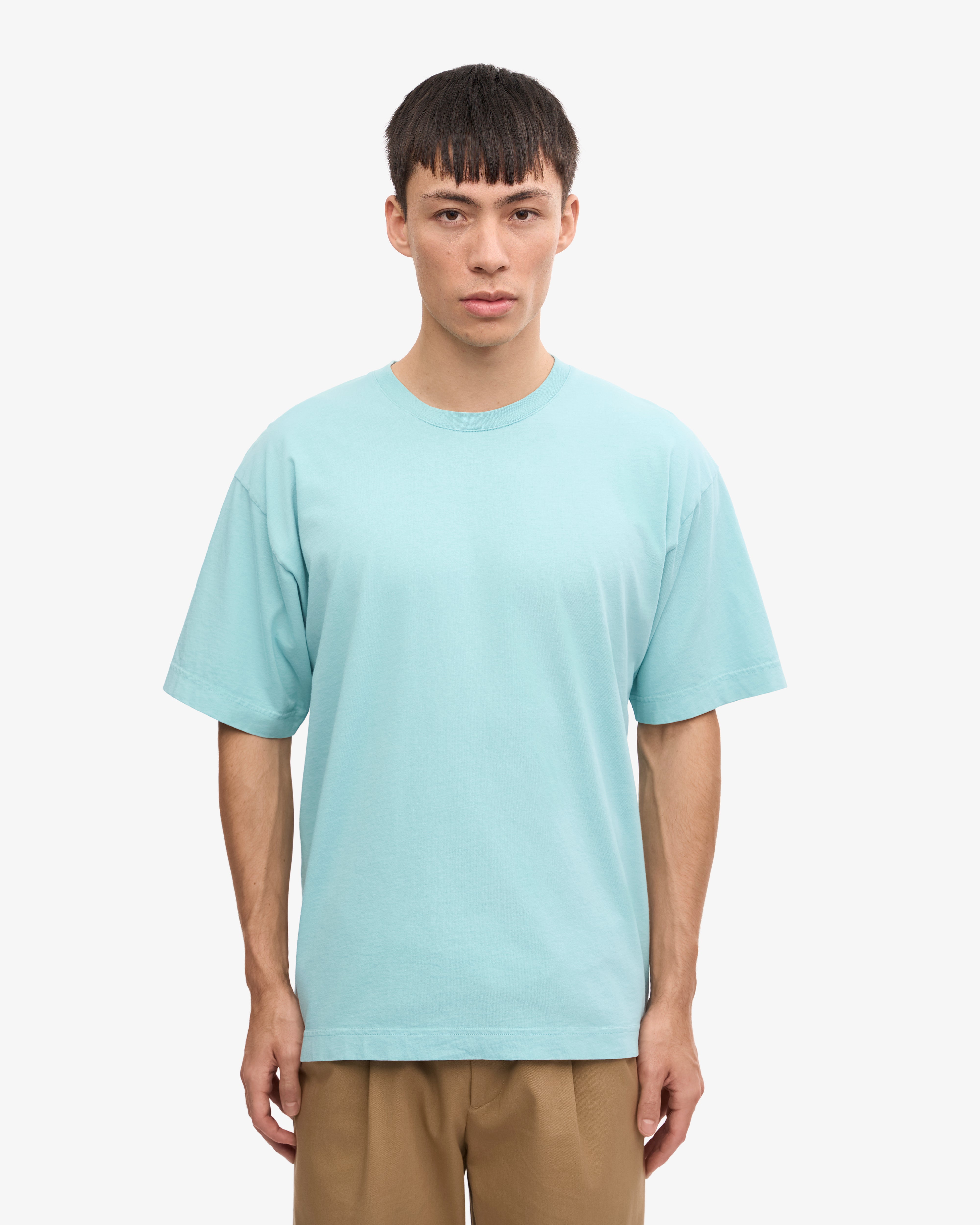 Oversized Organic T-Shirt - Teal Blue XS