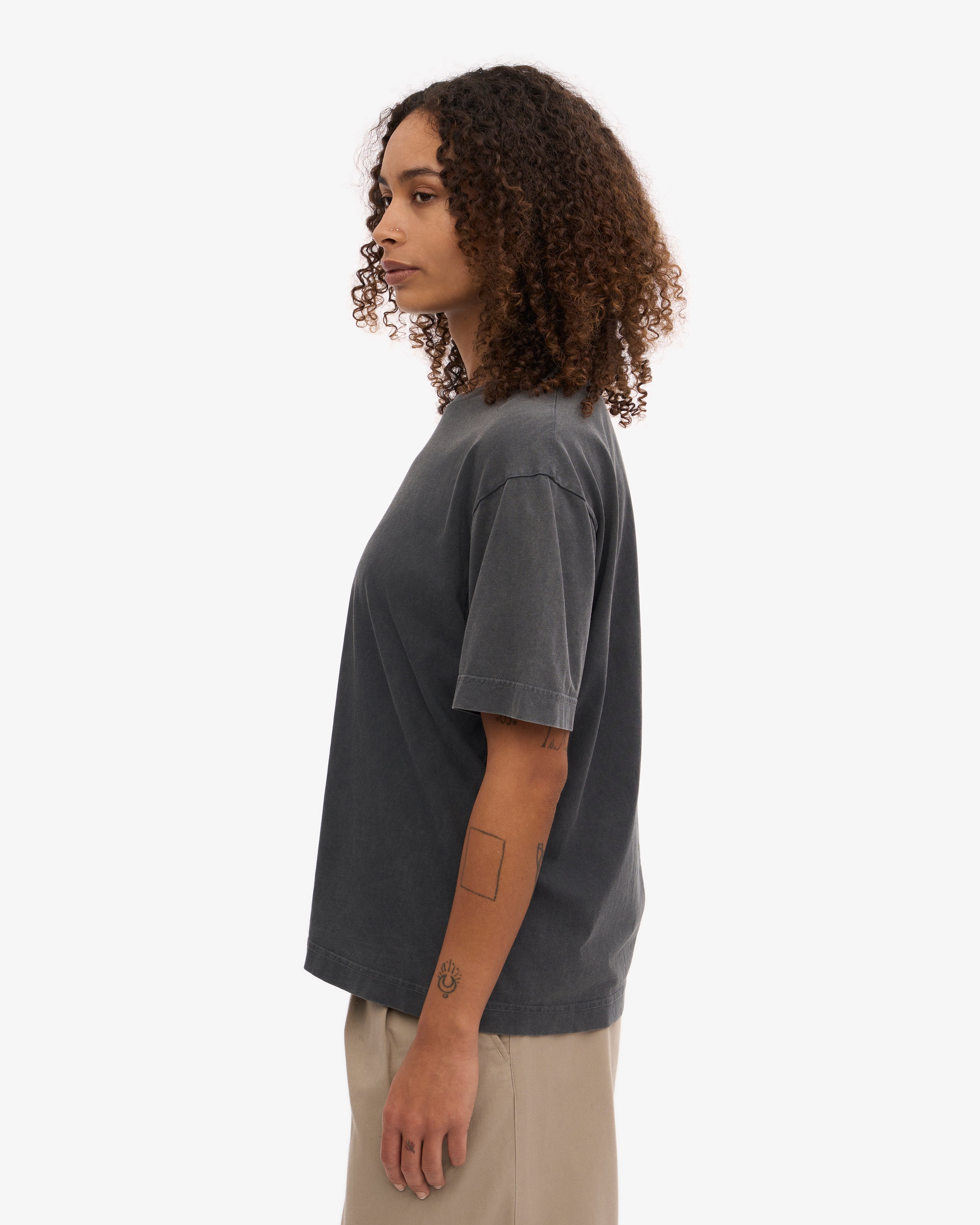 Oversized Organic T-Shirt - Faded Black XS
