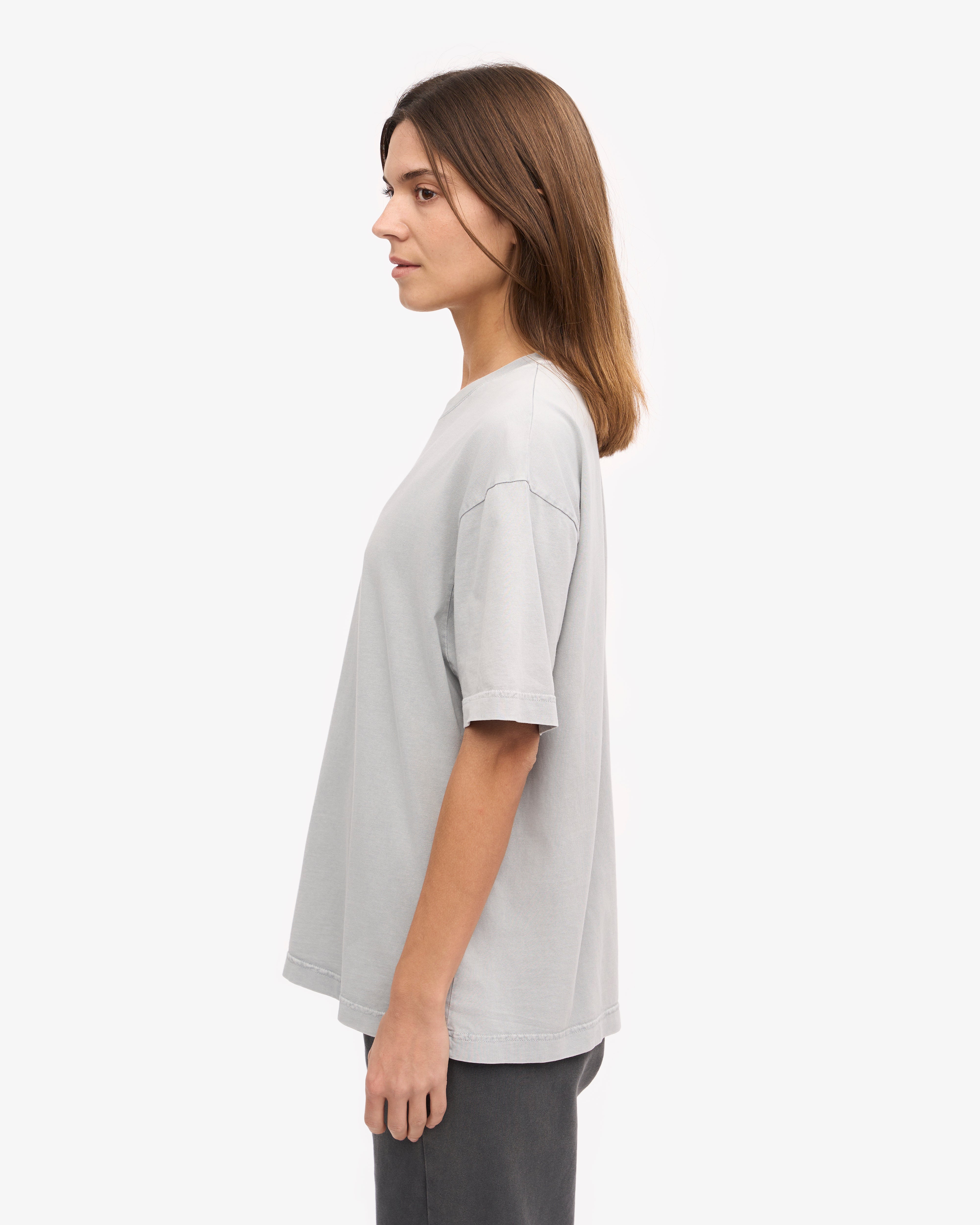Oversized Organic T-Shirt - Faded Grey XS