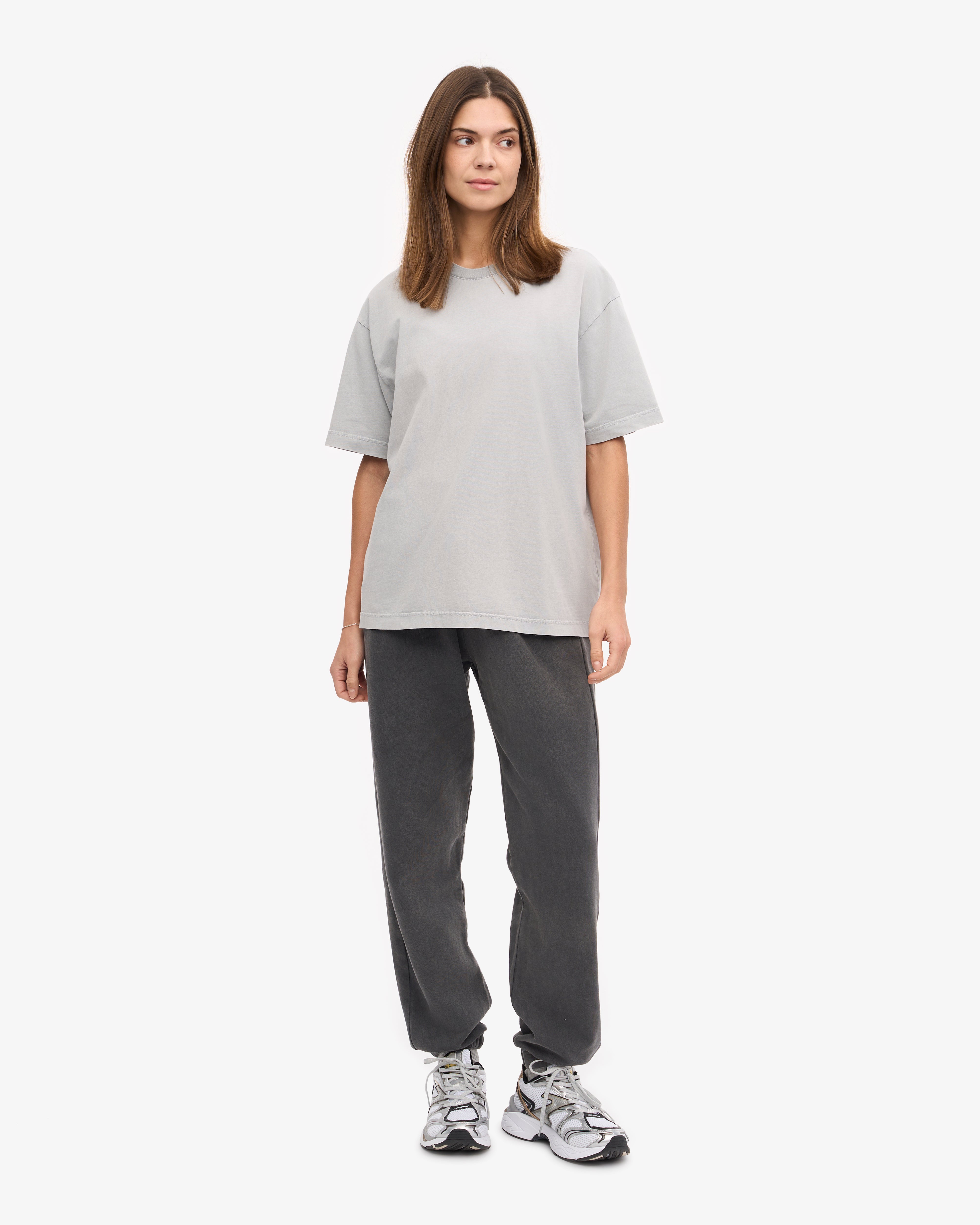 Oversized Organic T-Shirt - Faded Grey XS