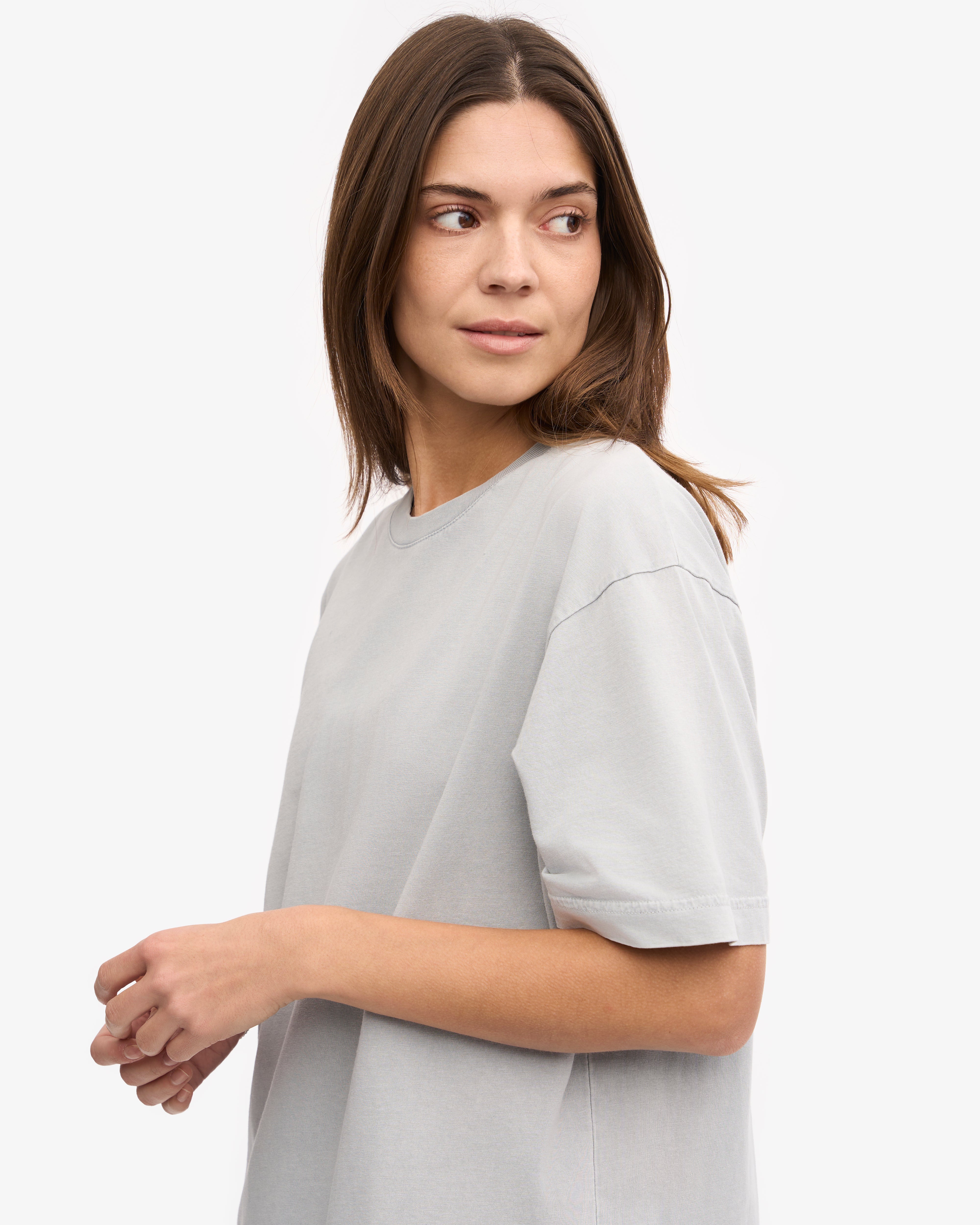 Oversized Organic T-Shirt - Faded Grey XS