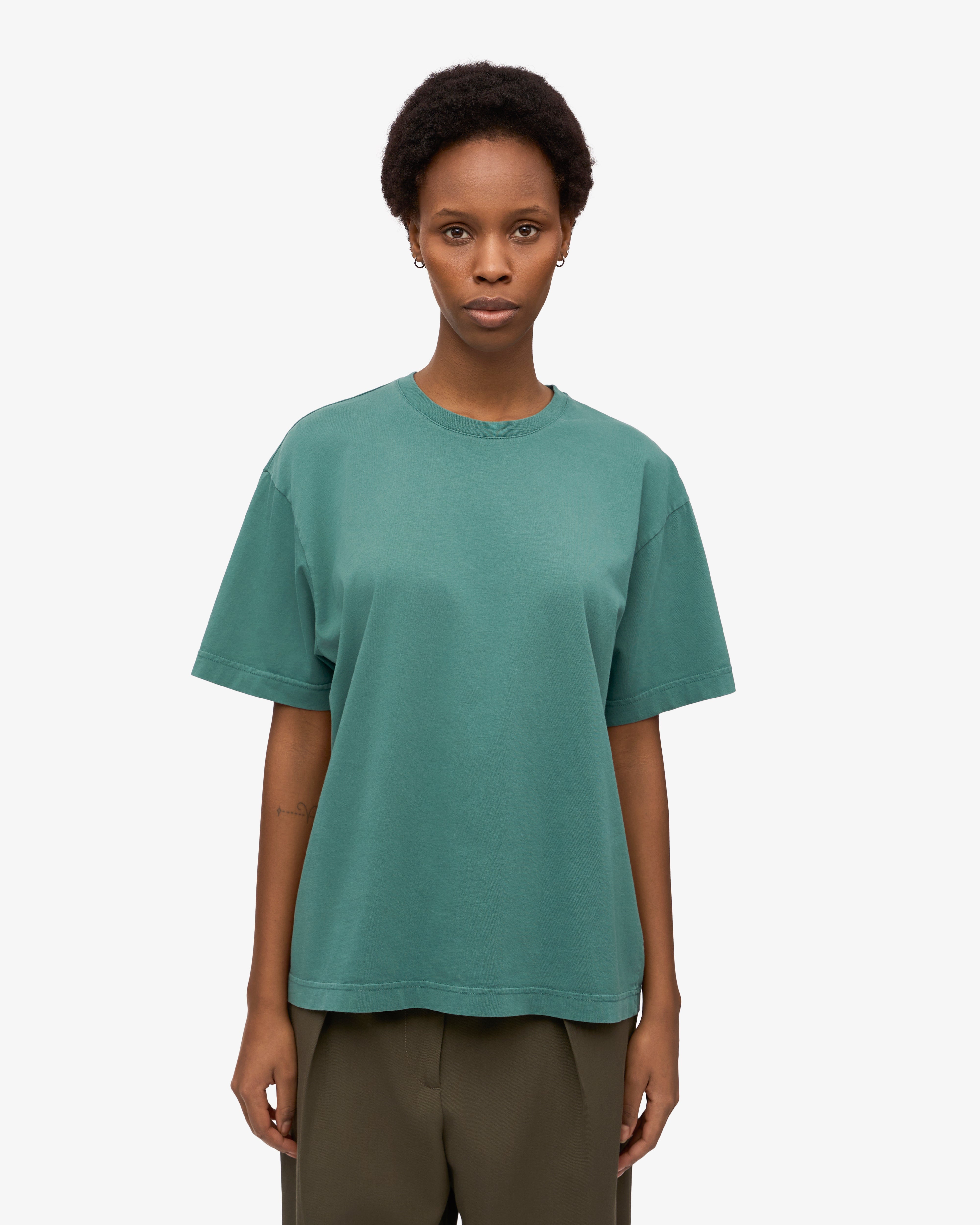 Oversized Organic T-Shirt - Pine Green XS