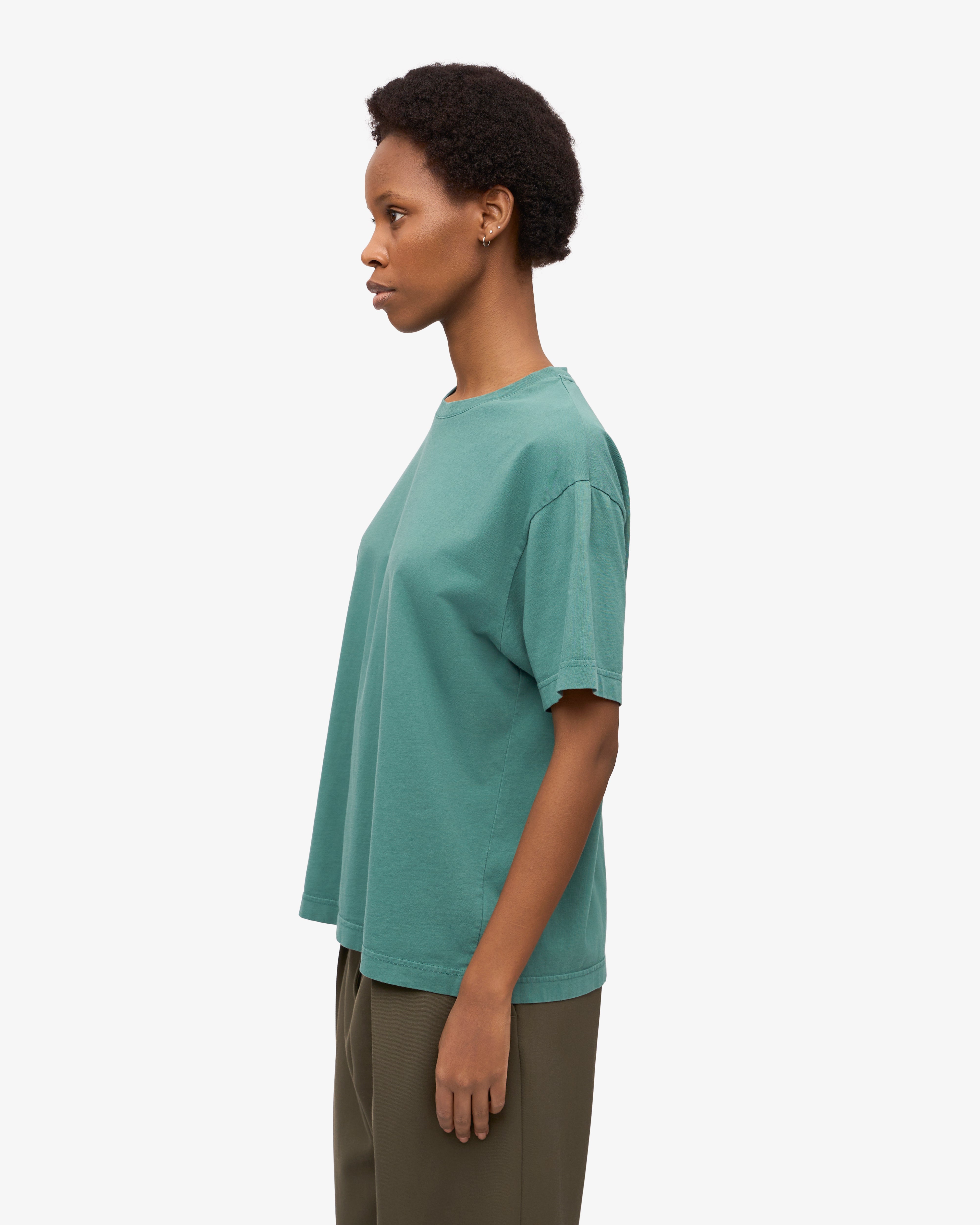 Oversized Organic T-Shirt - Pine Green XS