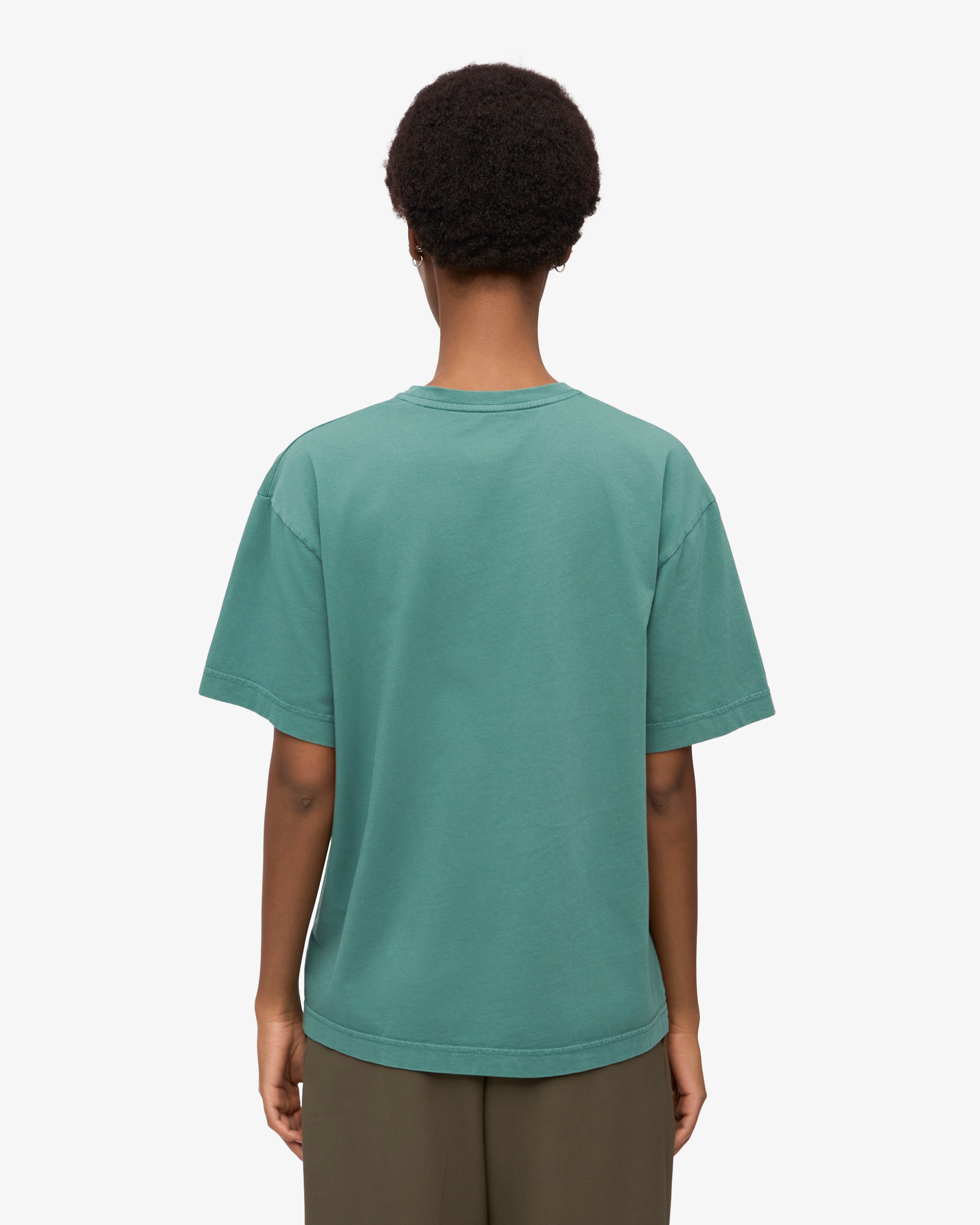 Oversized Organic T-Shirt - Pine Green XS