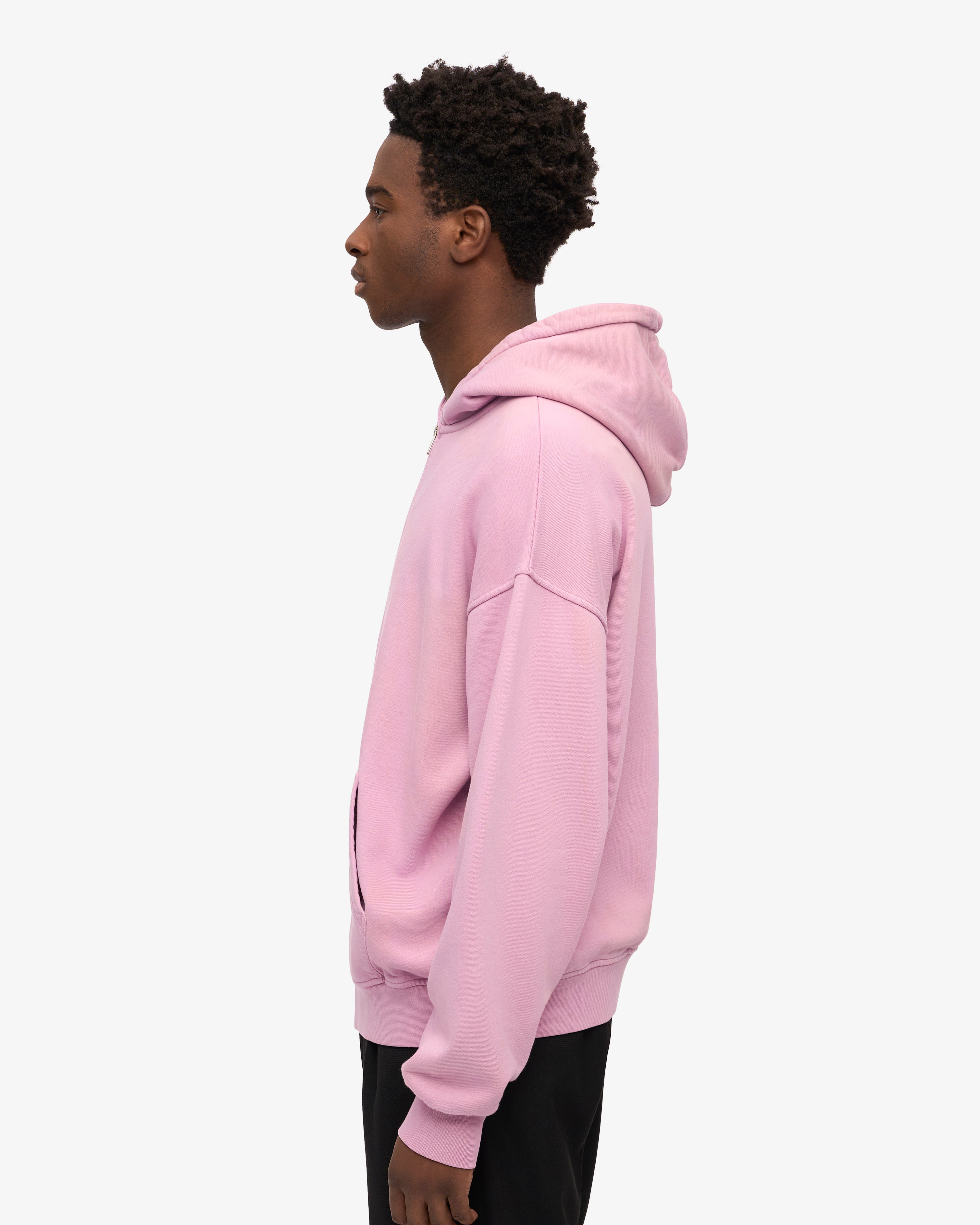 Organic Oversized Zip Hood - Cherry Blossom