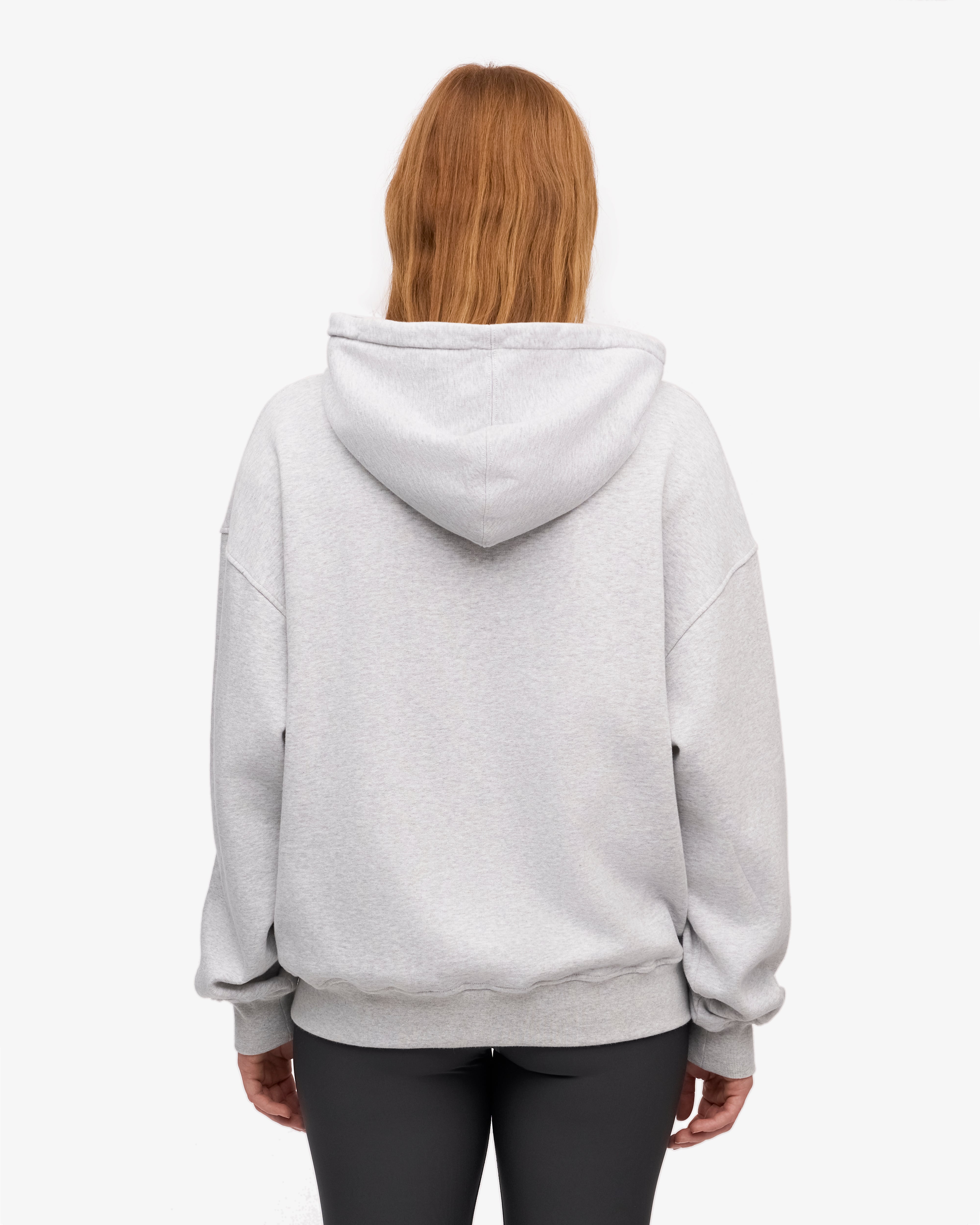 Organic Oversized Zip Hood - Snow Melange