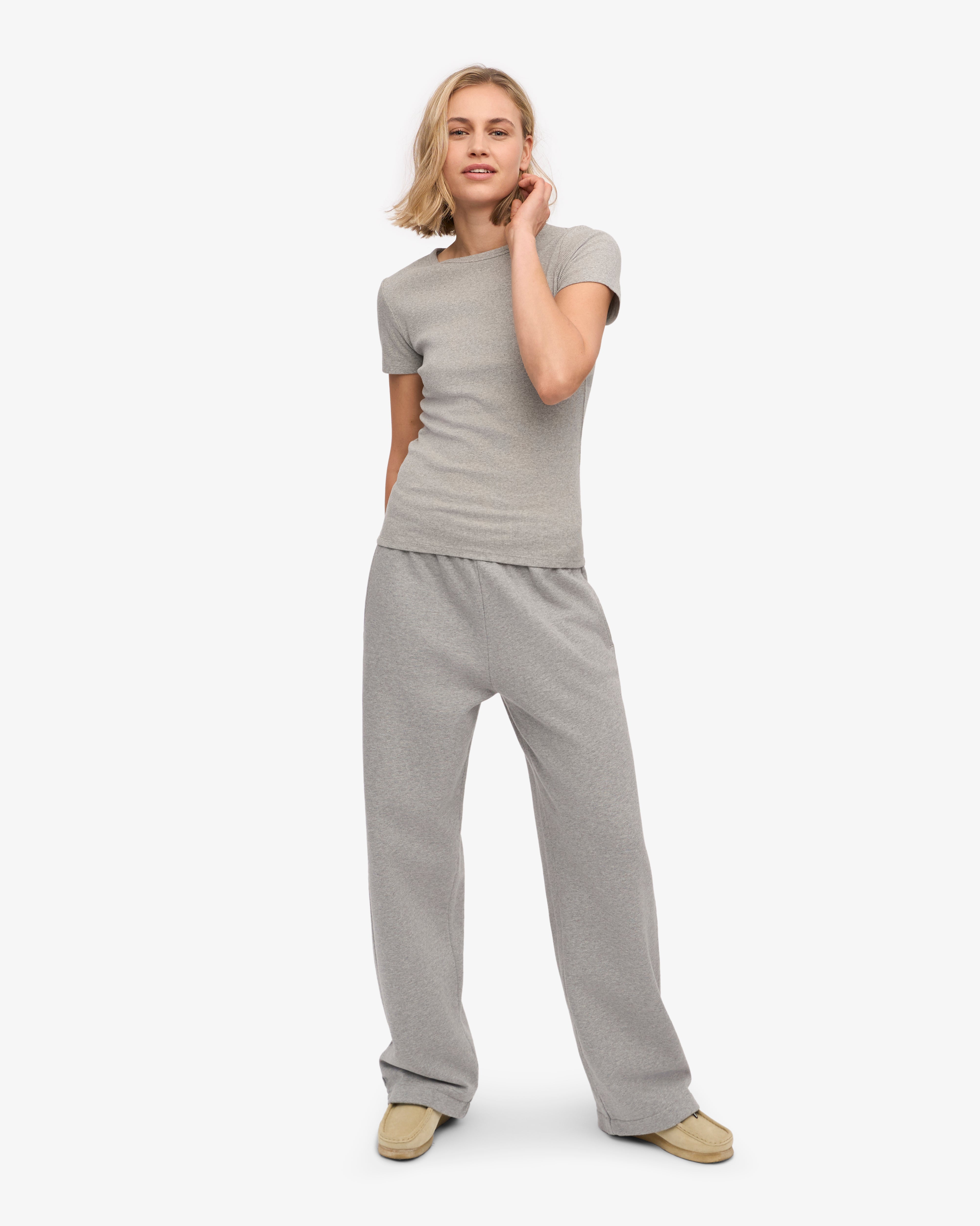 Organic Rib T-Shirt - Heather Grey