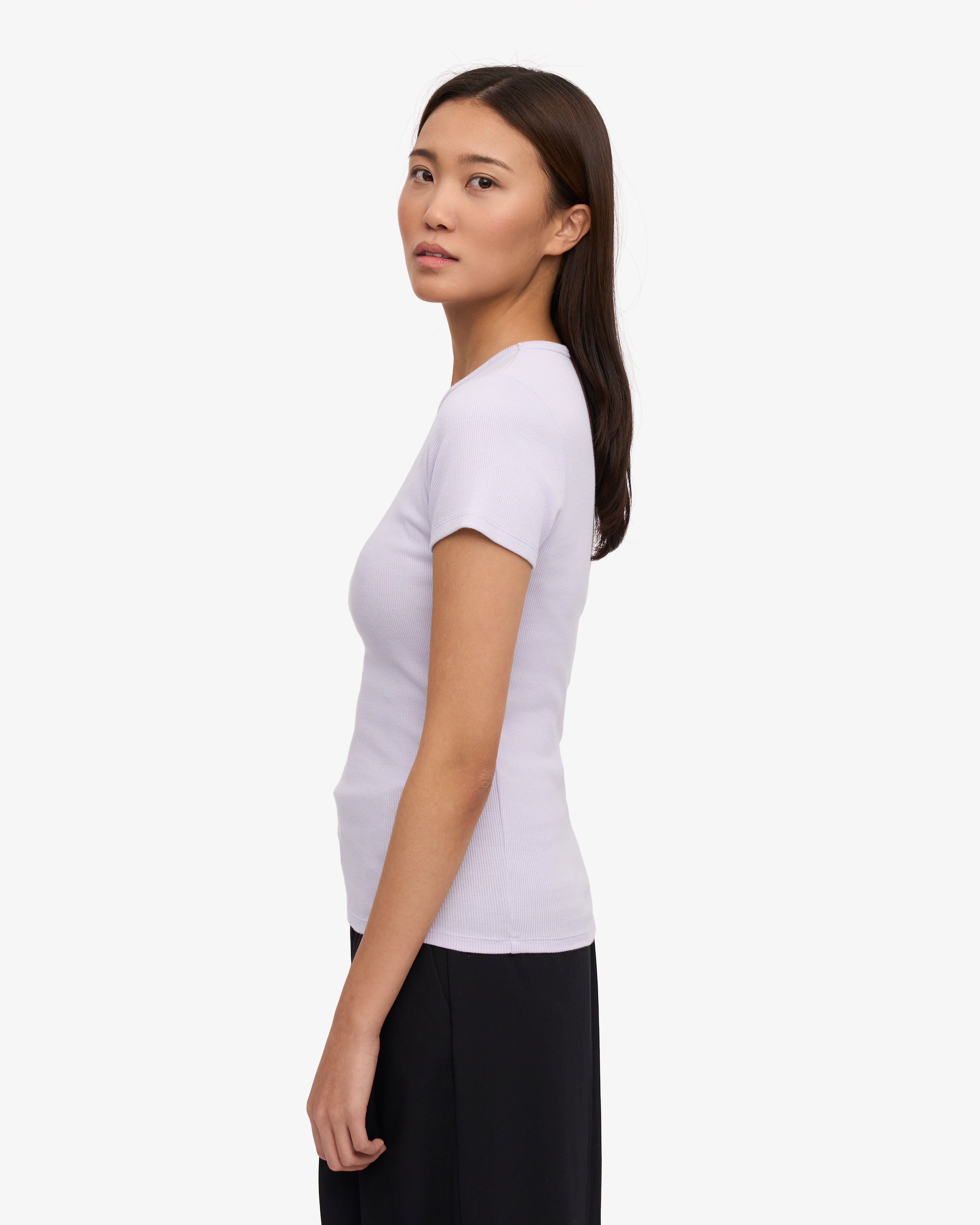 Organic Rib T-Shirt - Soft Lavender