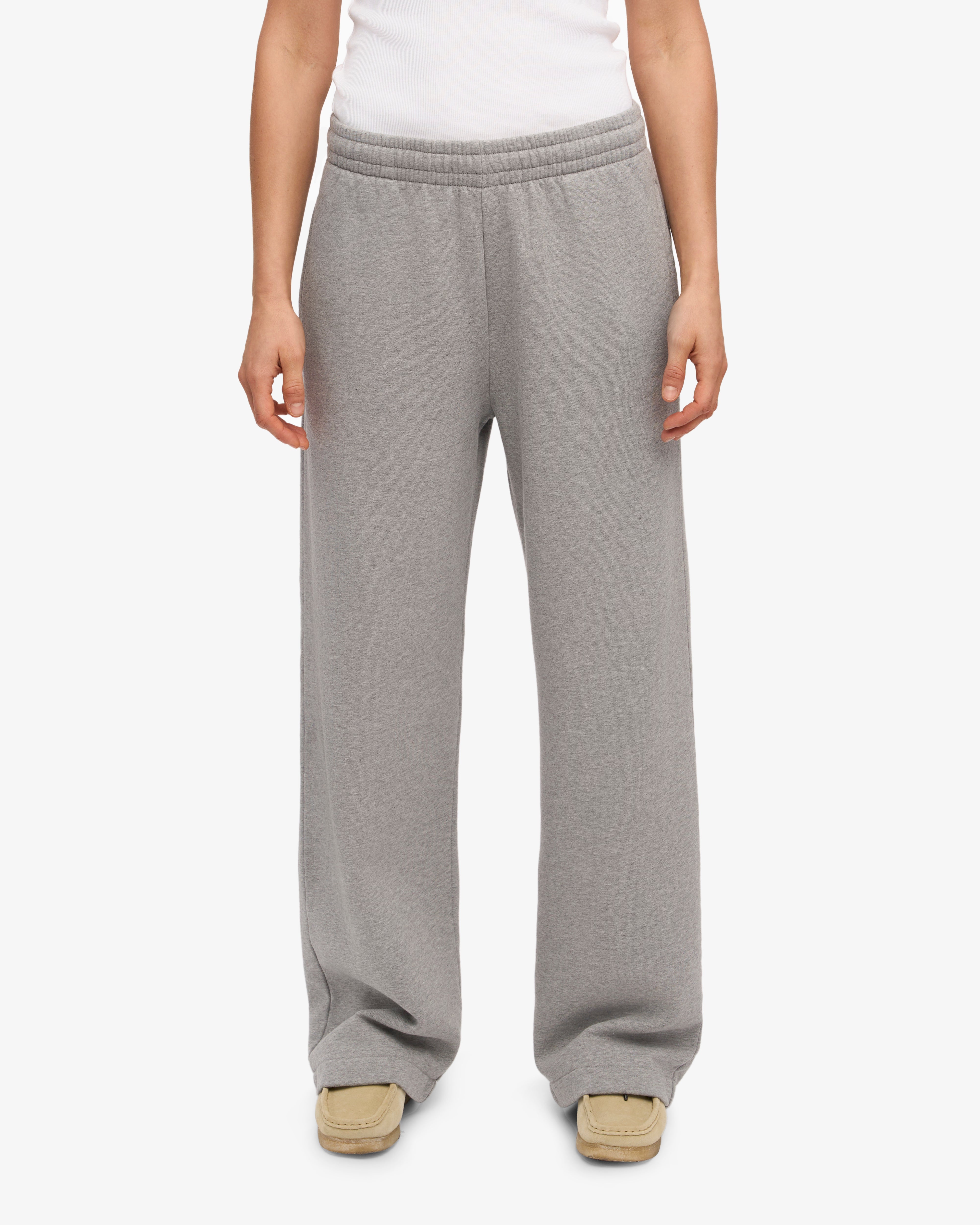 Organic Straight Leg Sweatpants - Heather Grey