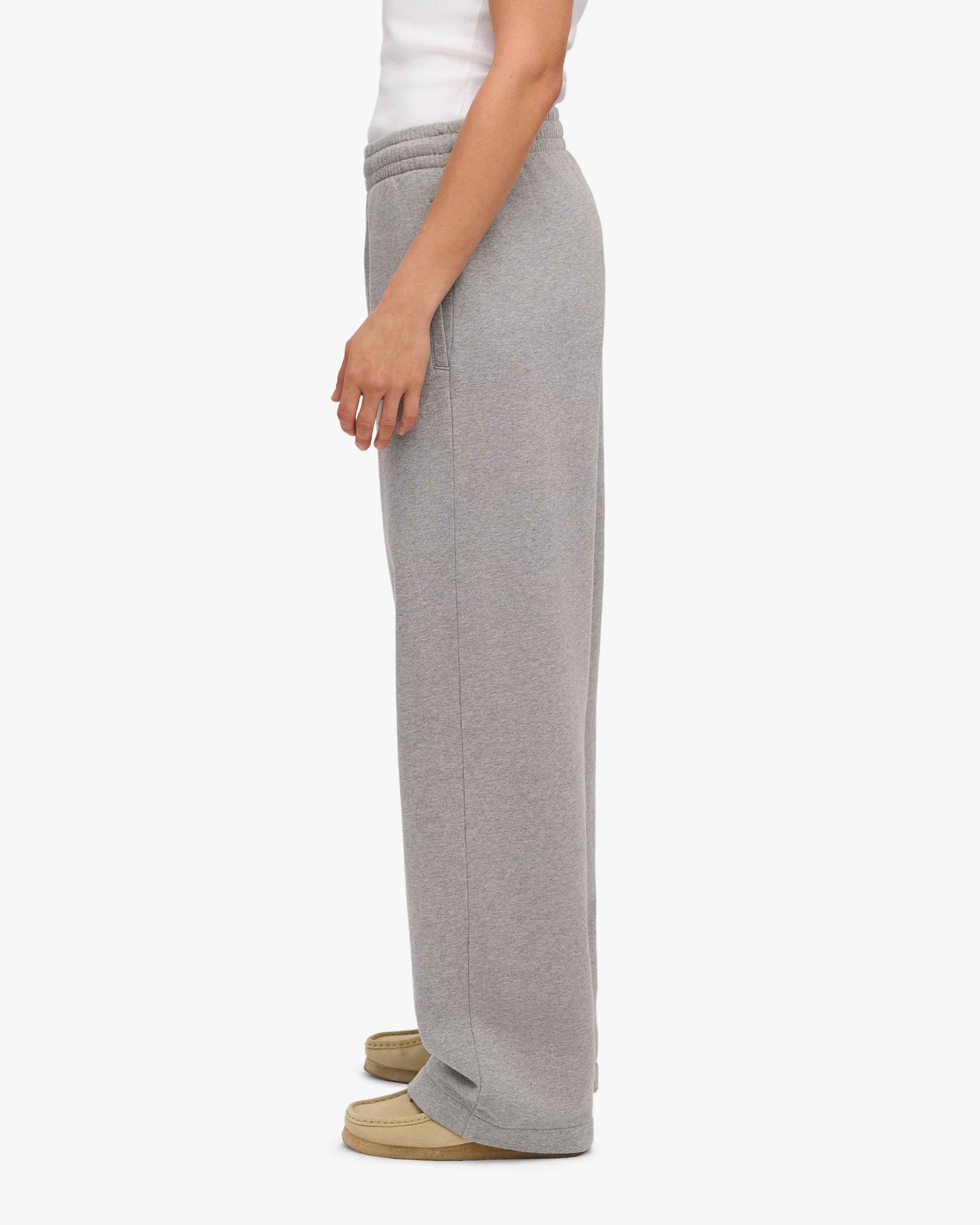 Organic Straight Leg Sweatpants - Heather Grey