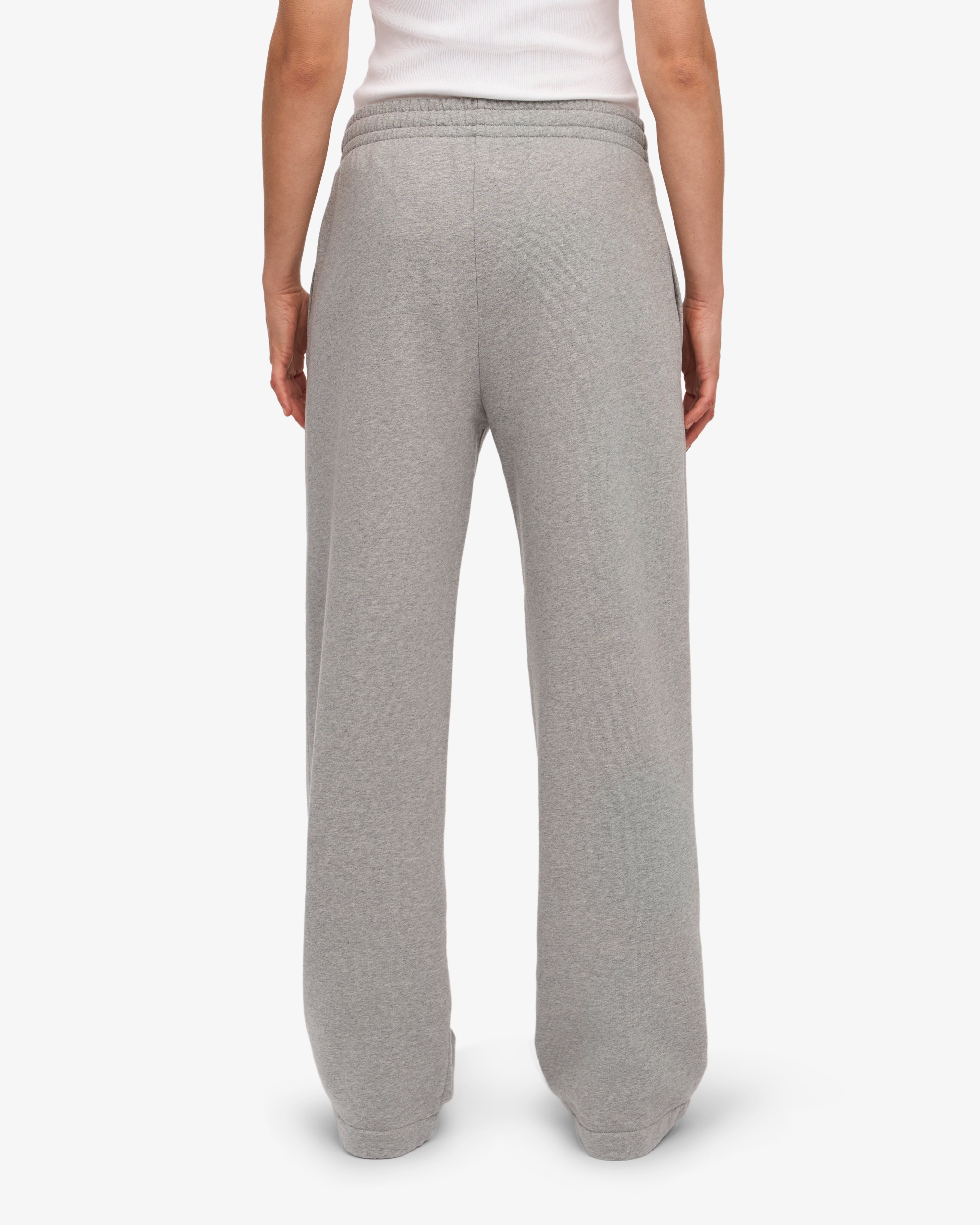 Organic Straight Leg Sweatpants - Heather Grey
