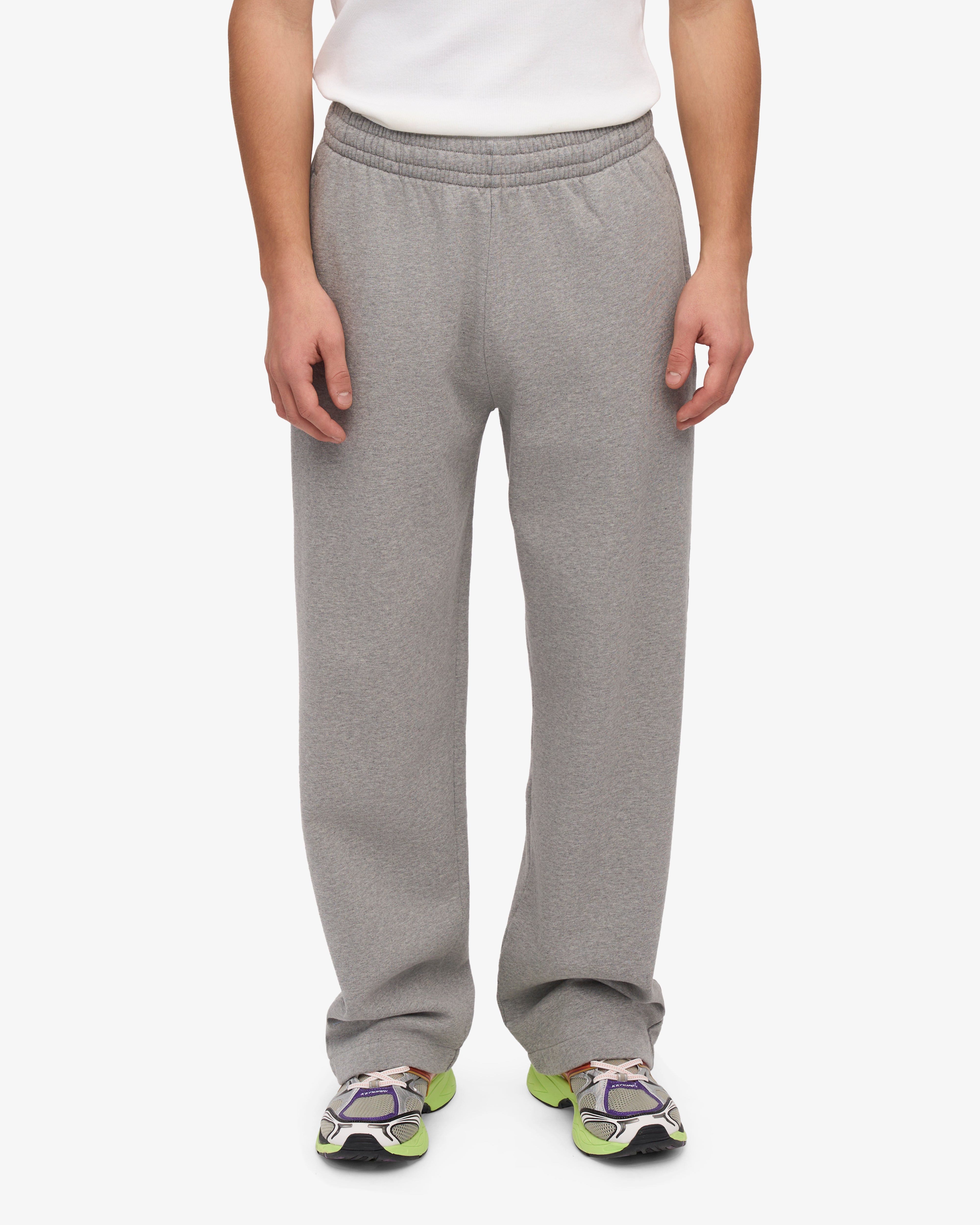 Organic Straight Leg Sweatpants - Heather Grey