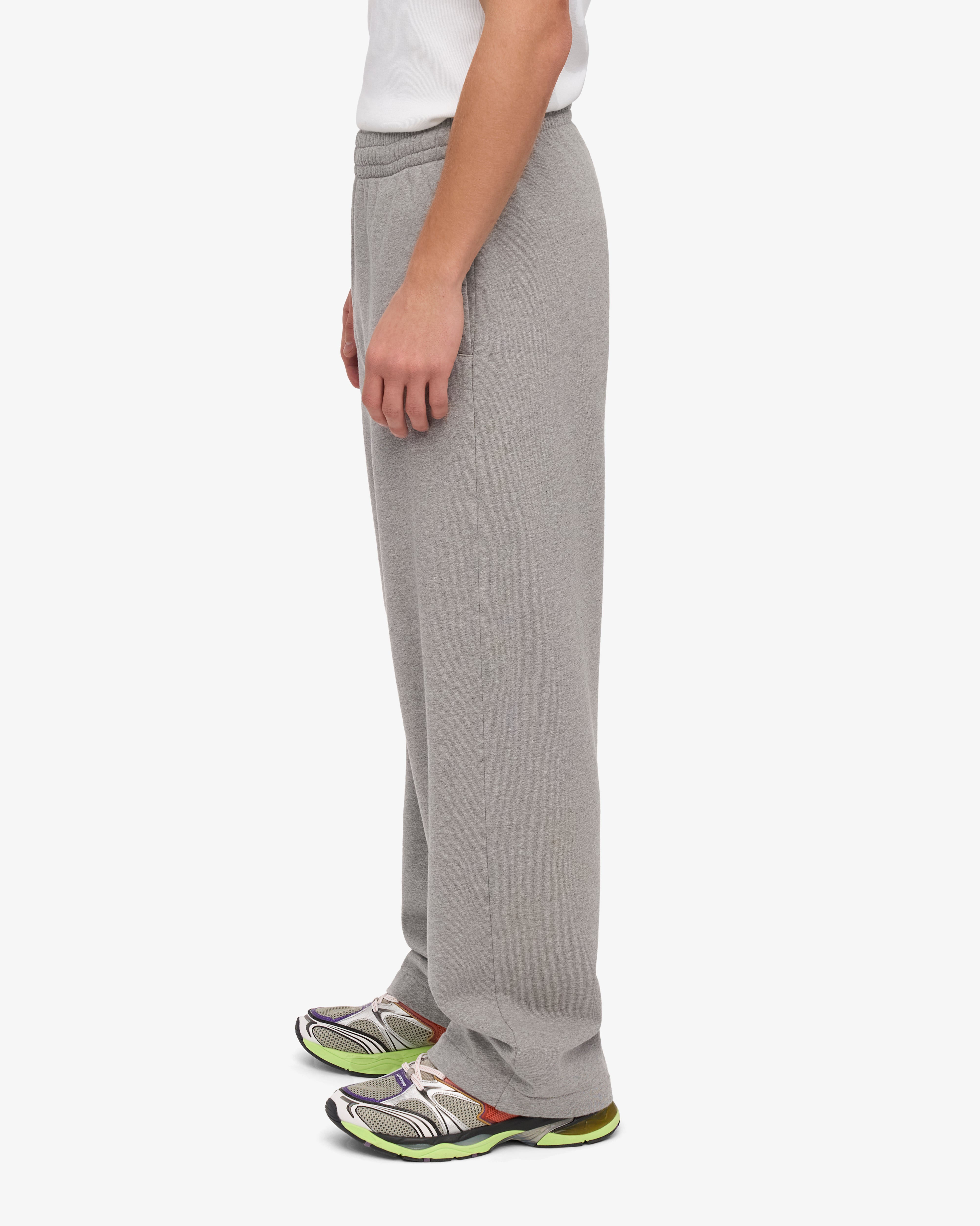 Organic Straight Leg Sweatpants - Heather Grey