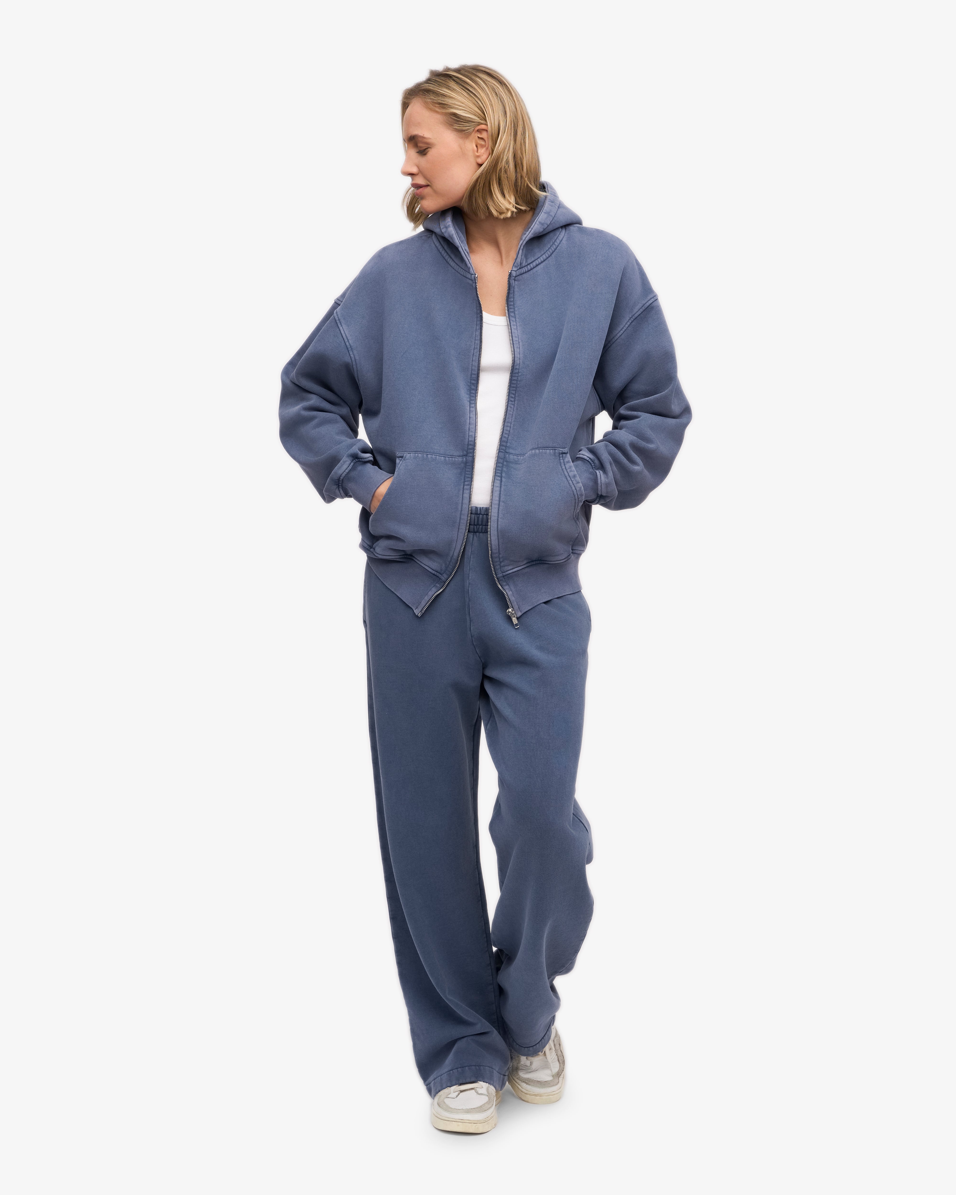 Organic Straight Leg Sweatpants - Neptune Blue