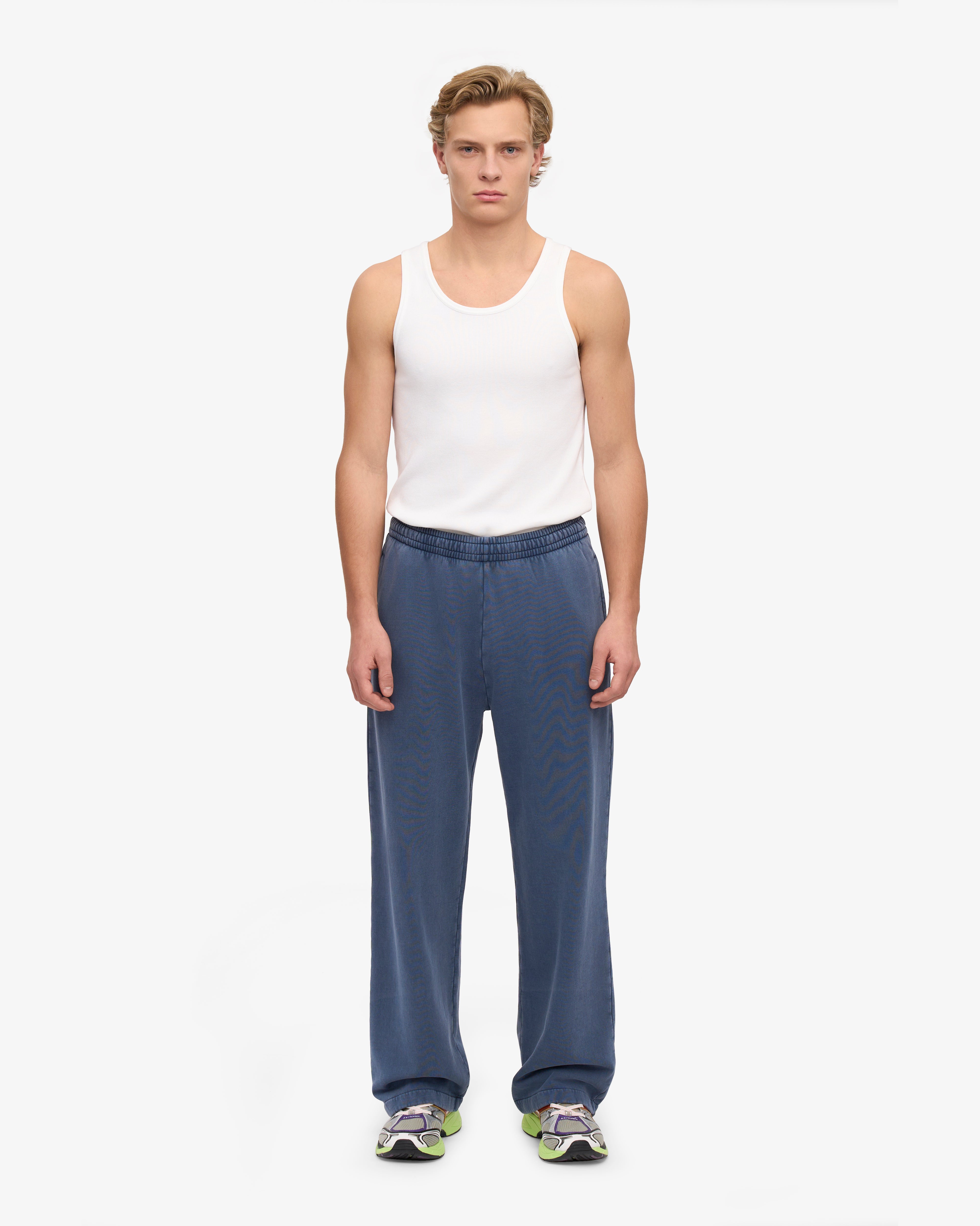 Organic Straight Leg Sweatpants - Neptune Blue
