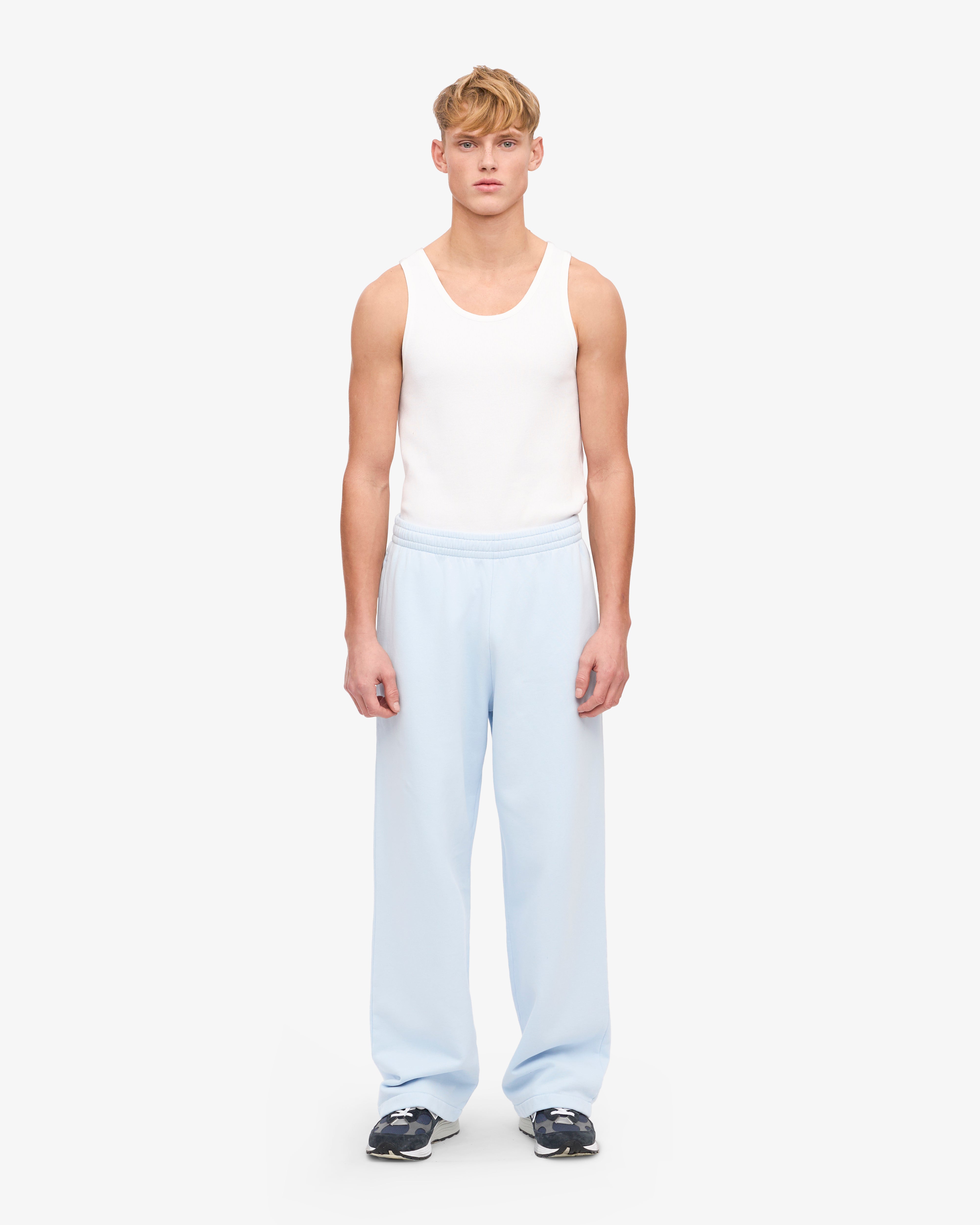 Organic Straight Leg Sweatpants - Polar Blue