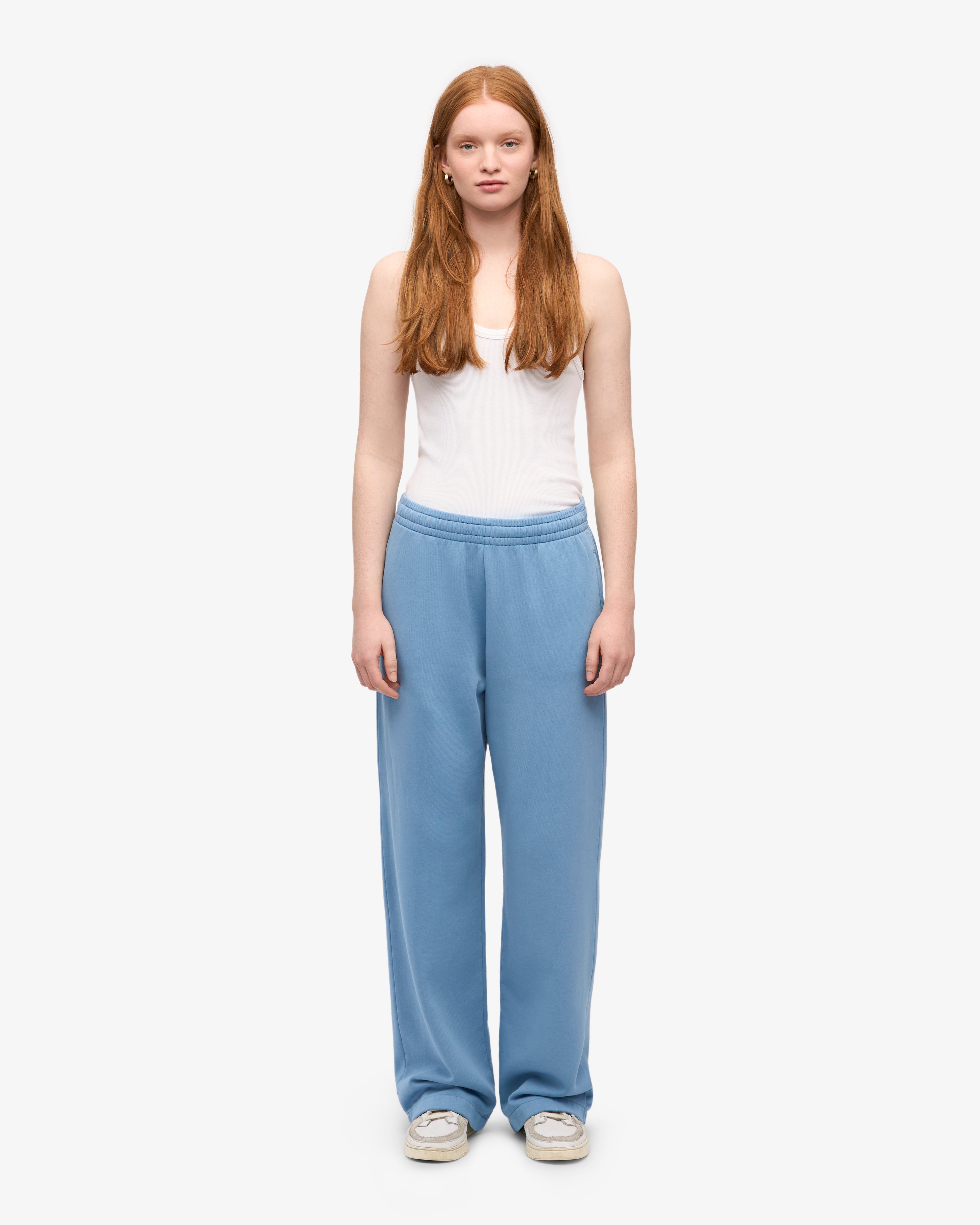 Organic Straight Leg Sweatpants - Seaside Blue
