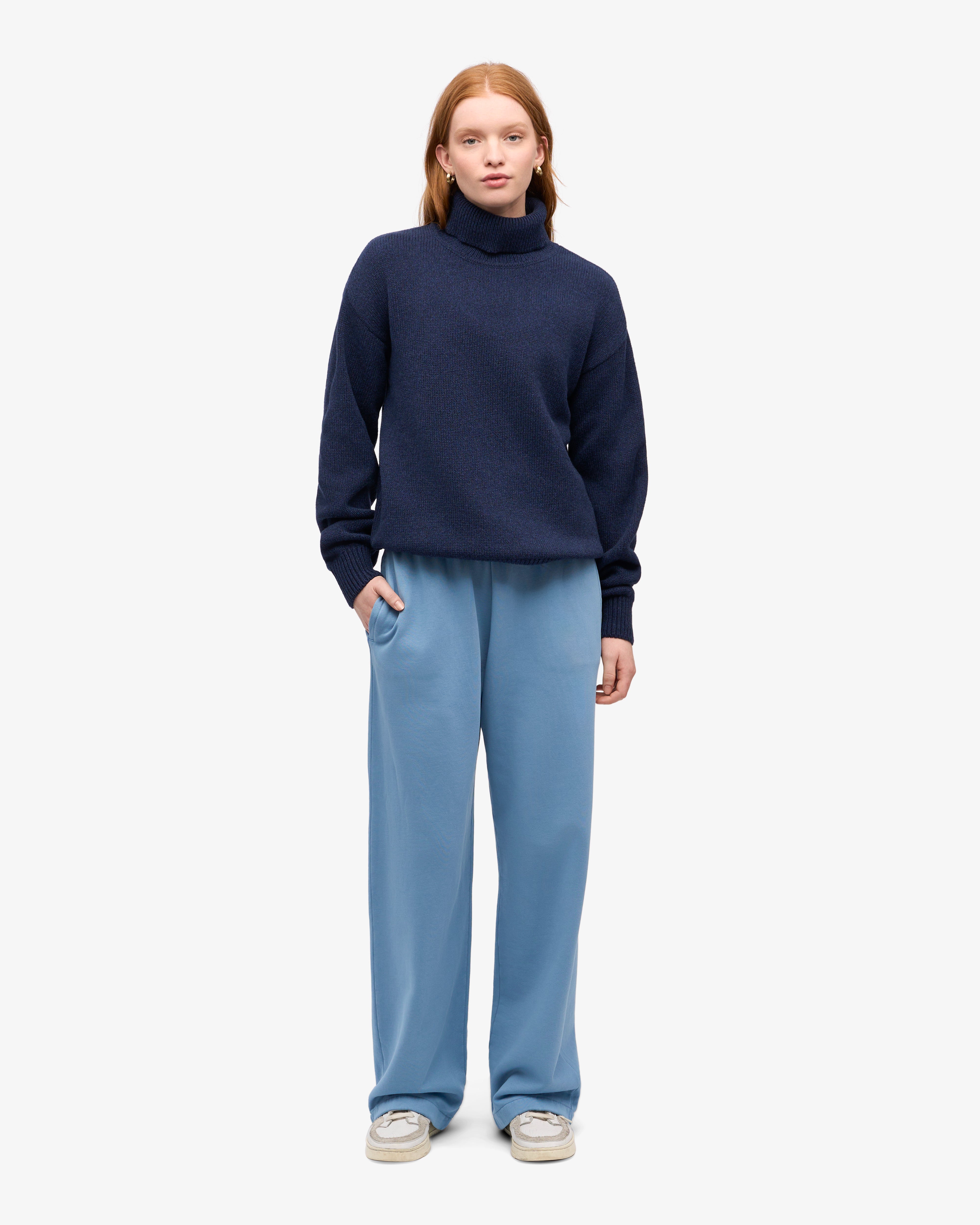 Organic Straight Leg Sweatpants - Seaside Blue