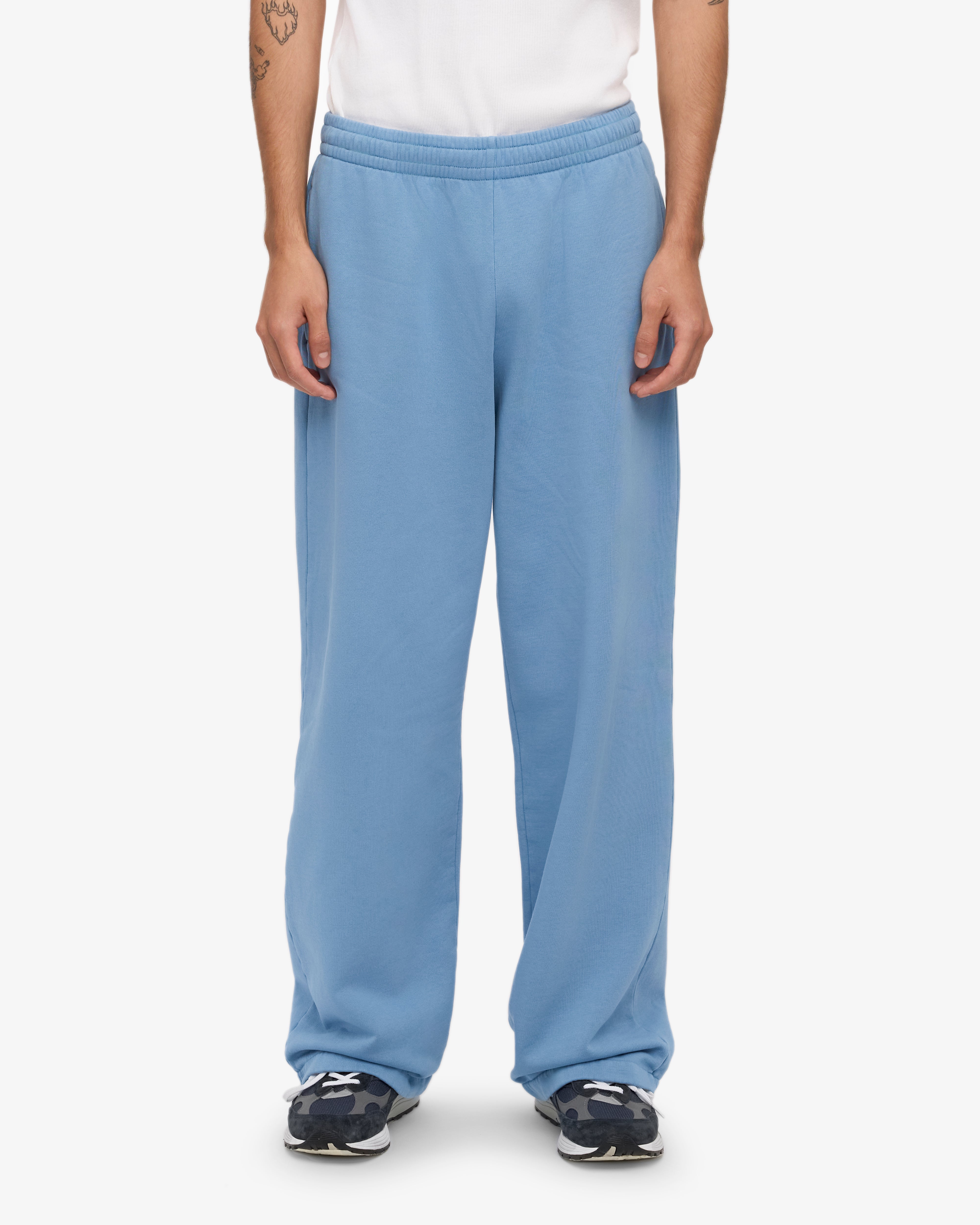 Organic Straight Leg Sweatpants - Seaside Blue