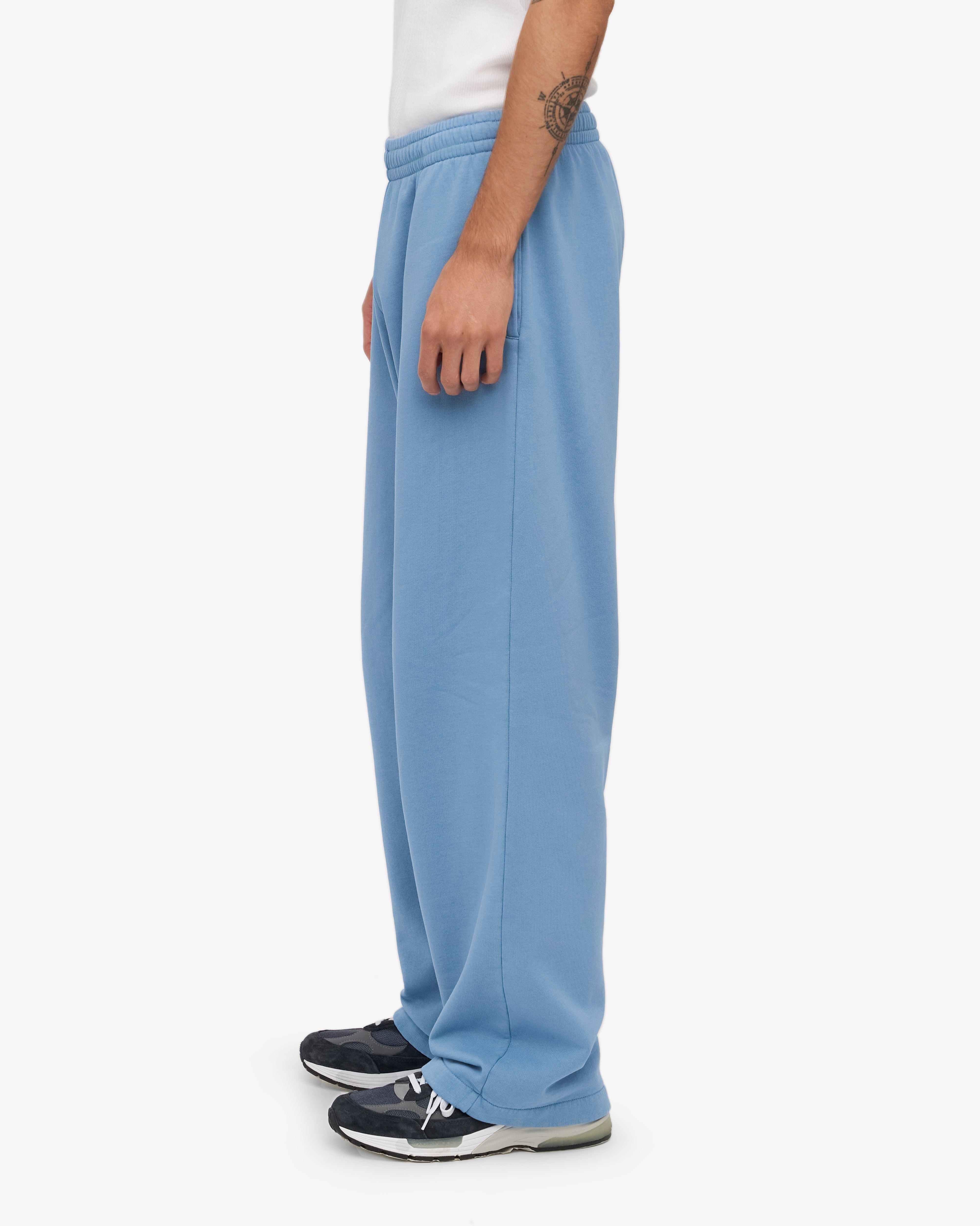 Organic Straight Leg Sweatpants - Seaside Blue