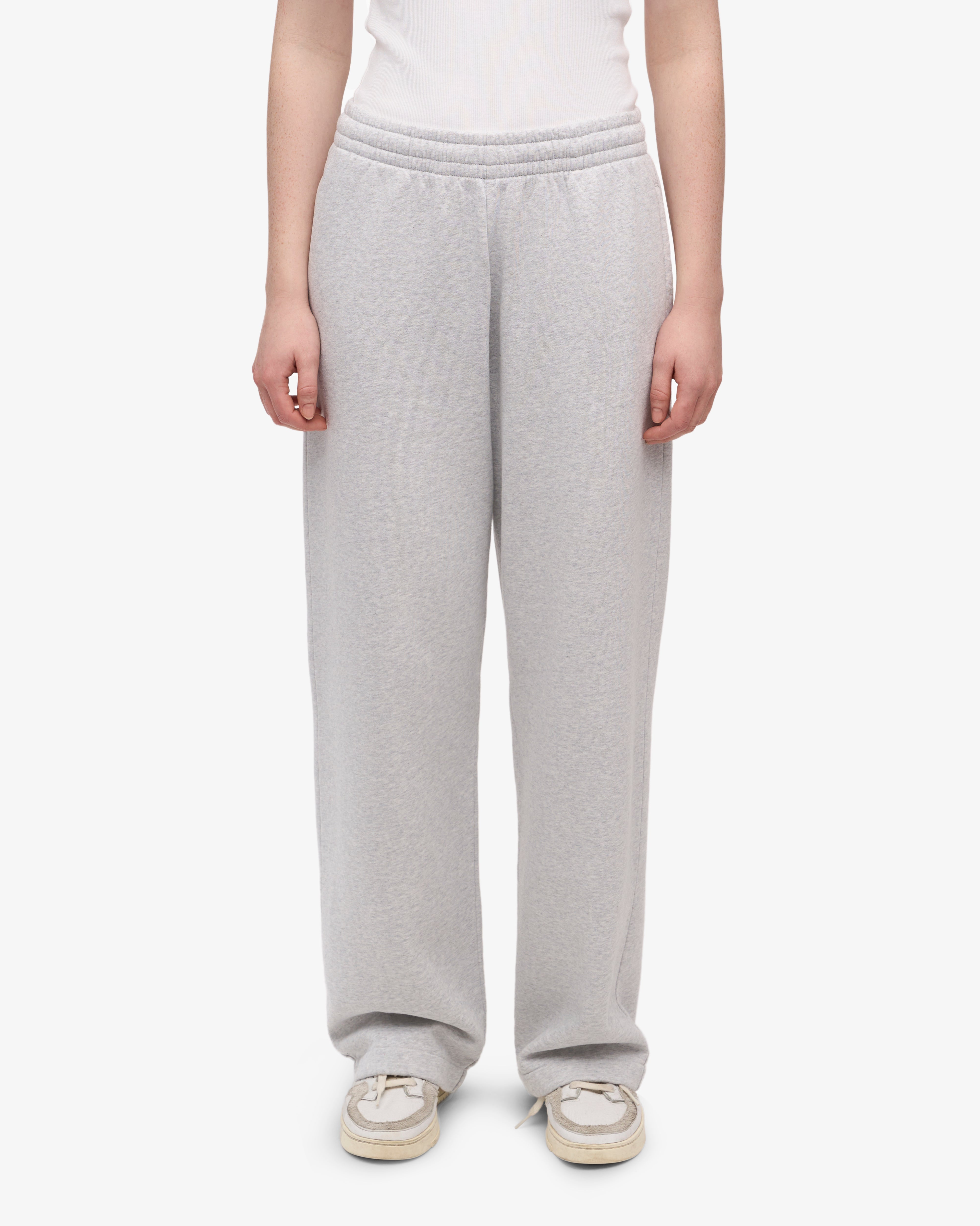 Organic Straight Leg Sweatpants - Snow Melange