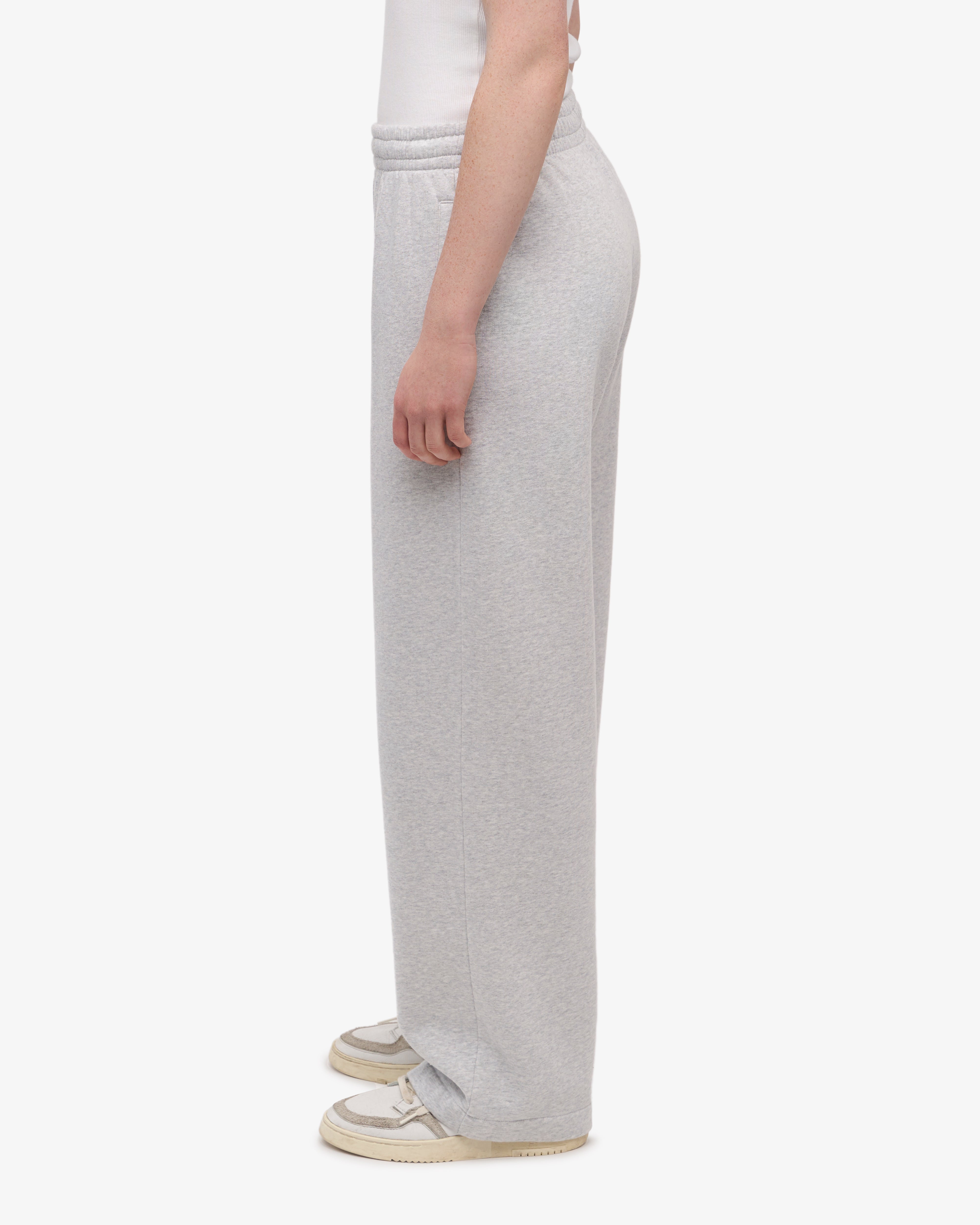 Organic Straight Leg Sweatpants - Snow Melange