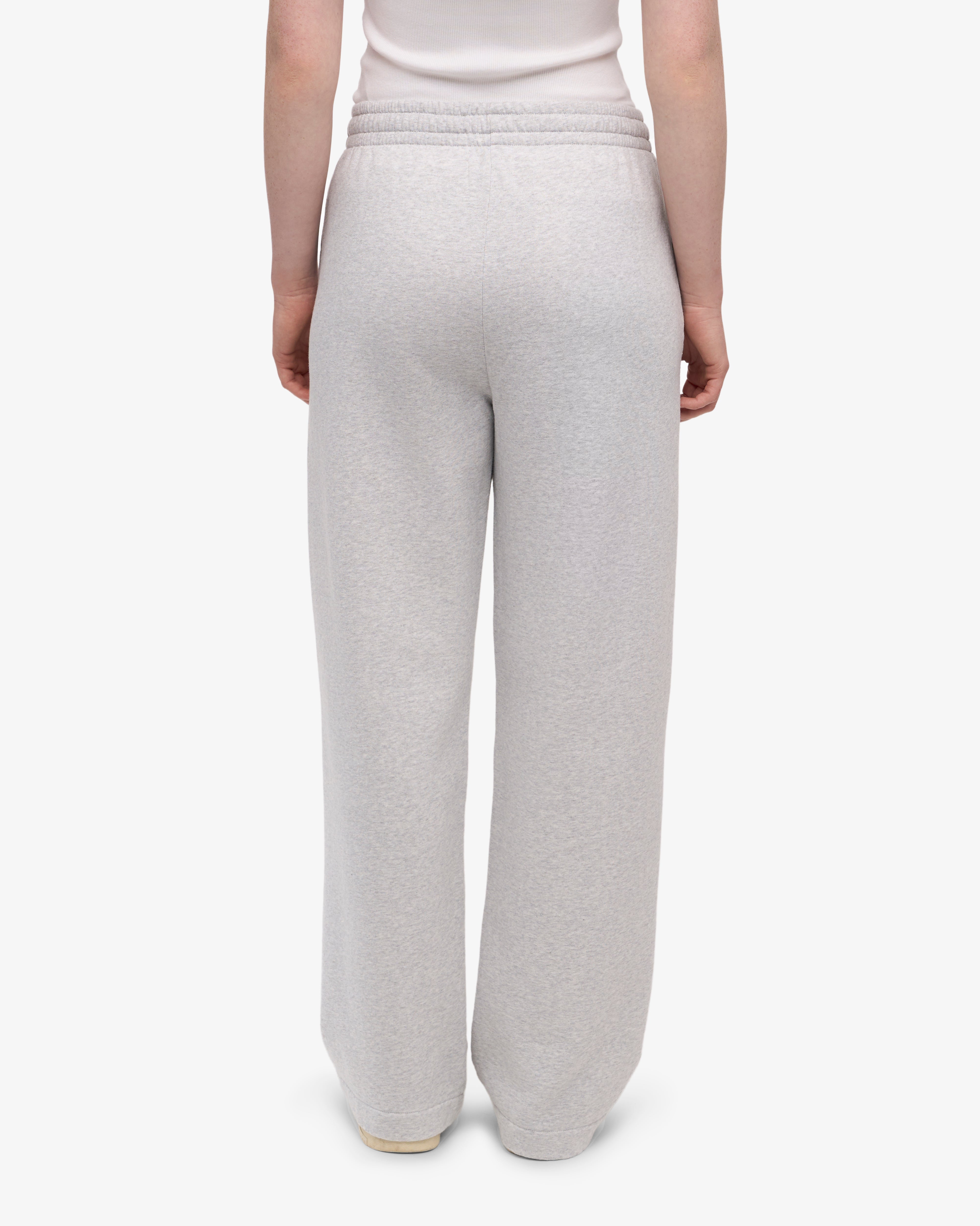 Organic Straight Leg Sweatpants - Snow Melange