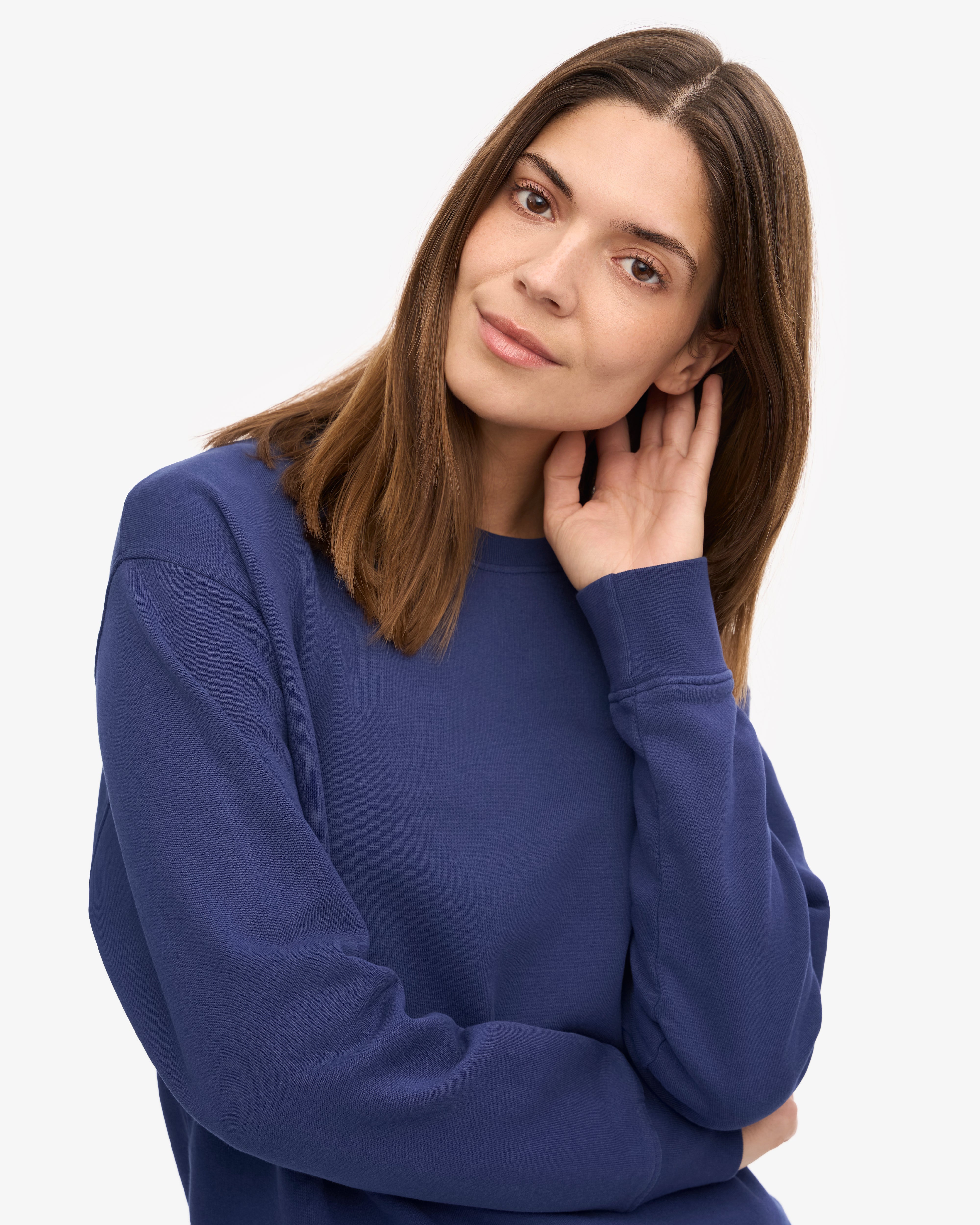 Women Classic Organic Crew - Marine Blue XS