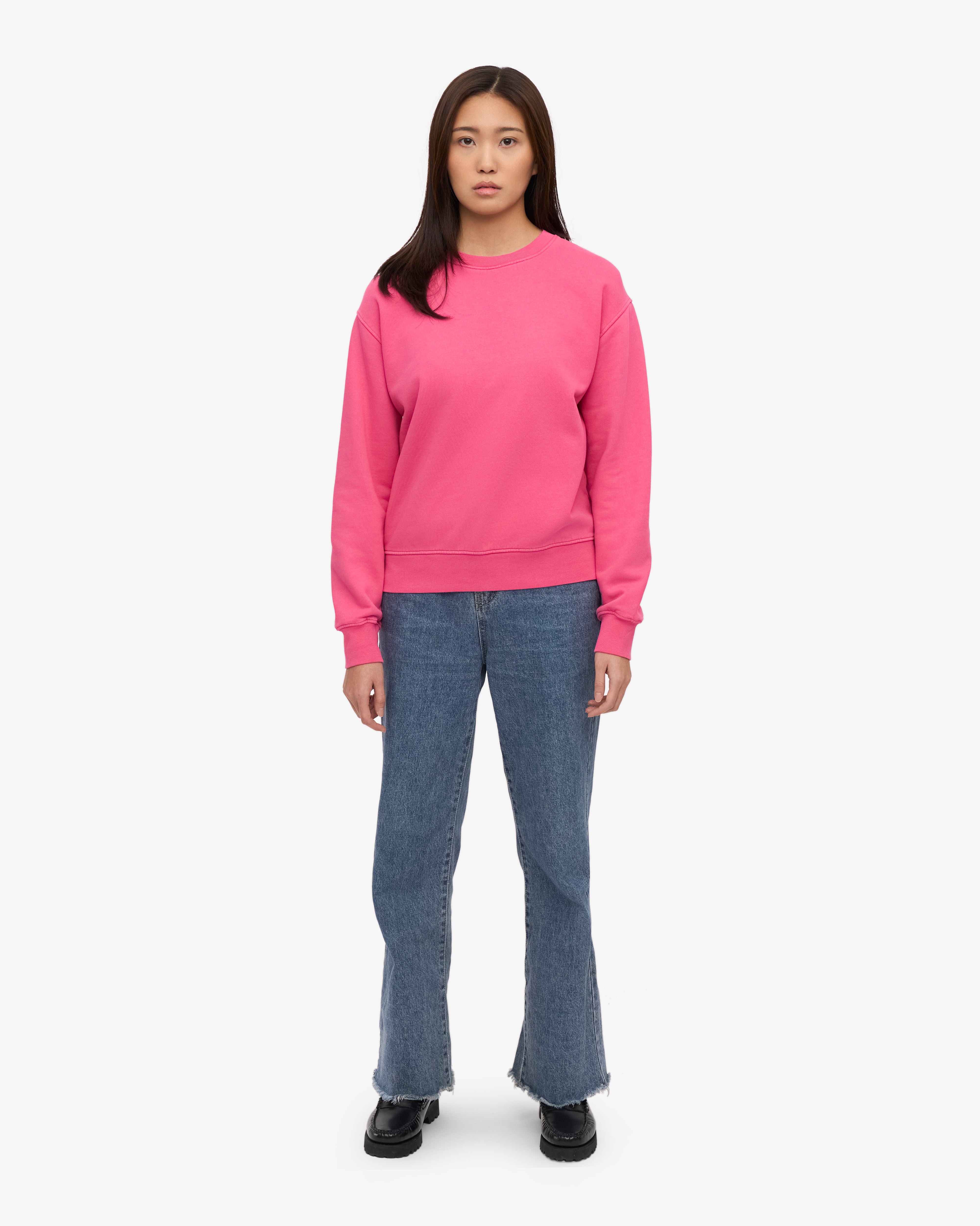 Women Classic Organic Crew - Bubblegum Pink XS