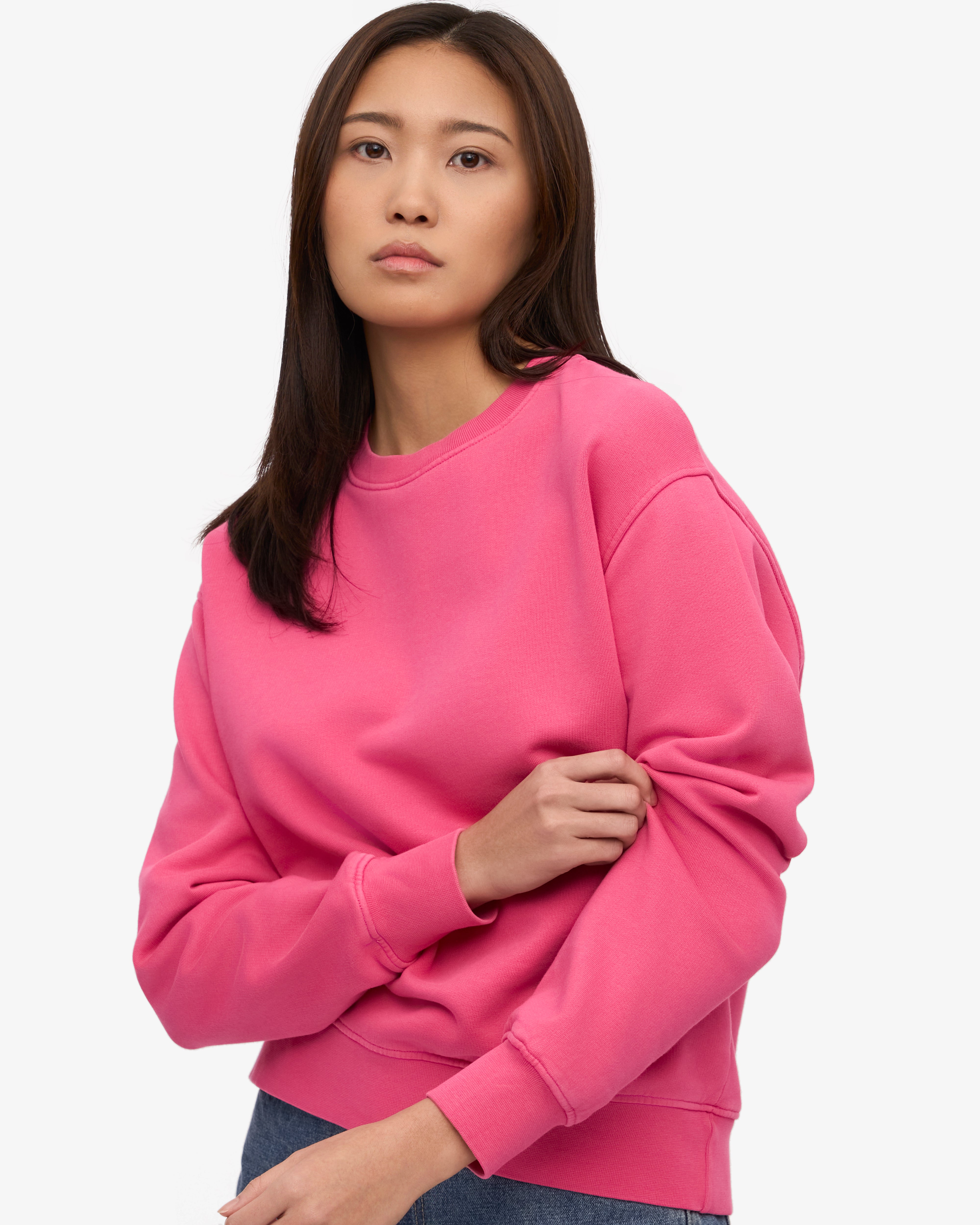 Women Classic Organic Crew - Bubblegum Pink XS