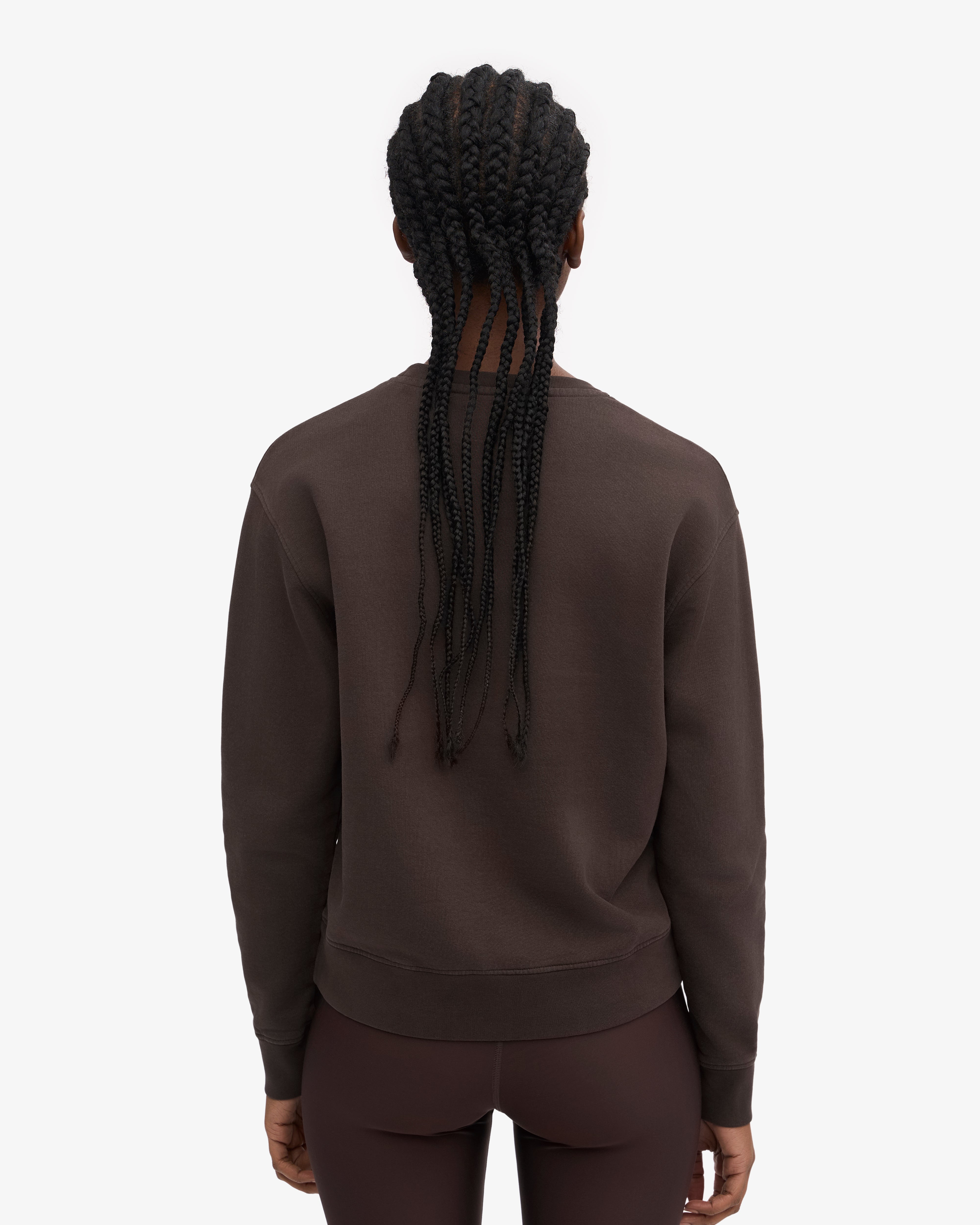 Women Classic Organic Crew - Coffee Brown XS